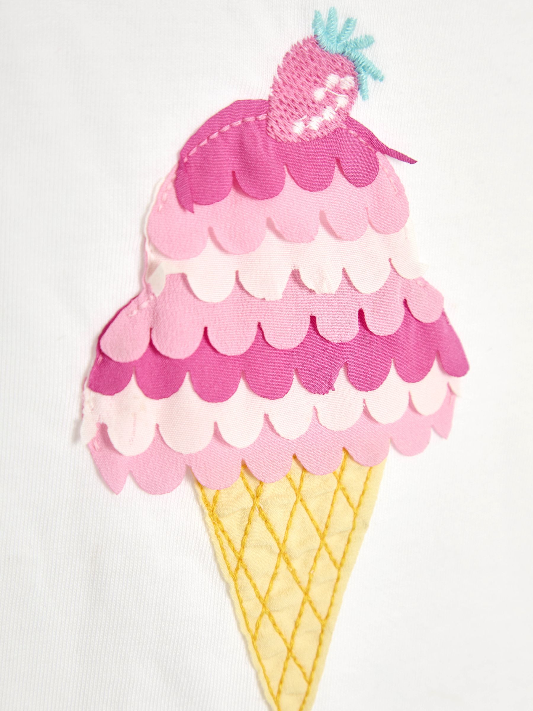 Blue Ice Cream 2-Piece Double Frill Sleeve 100% Cotton T-Shirt & Skirt Set - Image 5 of 5