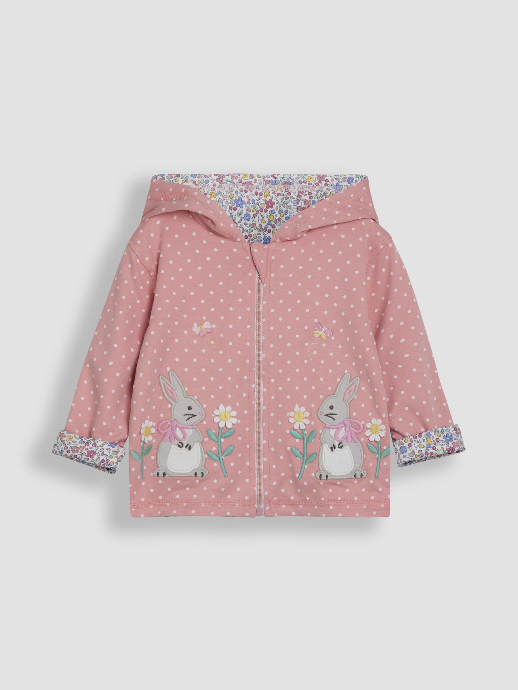 Pink Bunny Appliqué Reversible Hoodie - Image 2 of 7