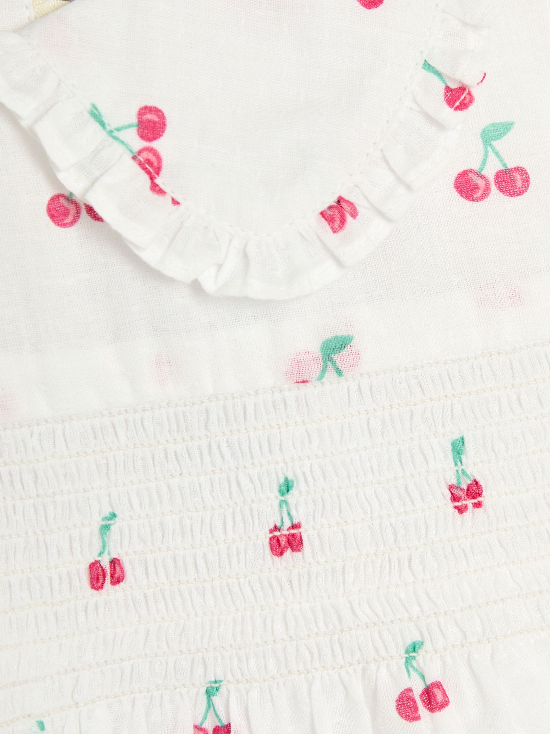 White Cherry Peter Pan Collar Smocked Blouse - Image 3 of 3