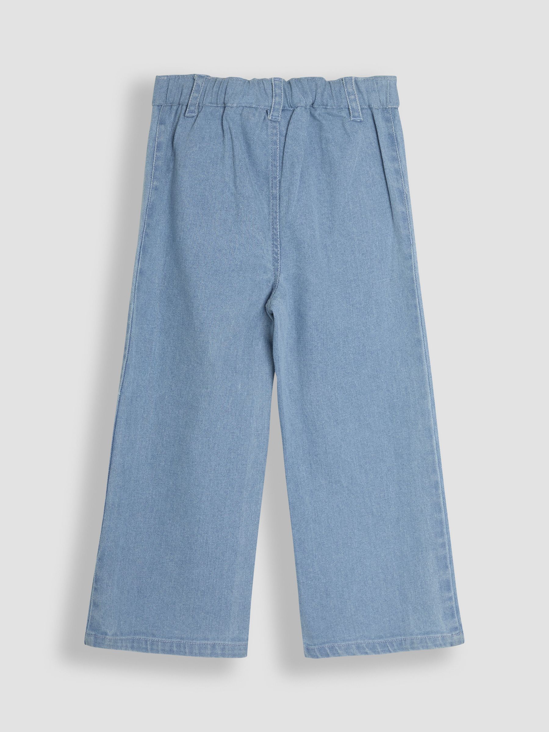 Denim Blue Wide Leg Patch Pocket Trousers - Image 2 of 4