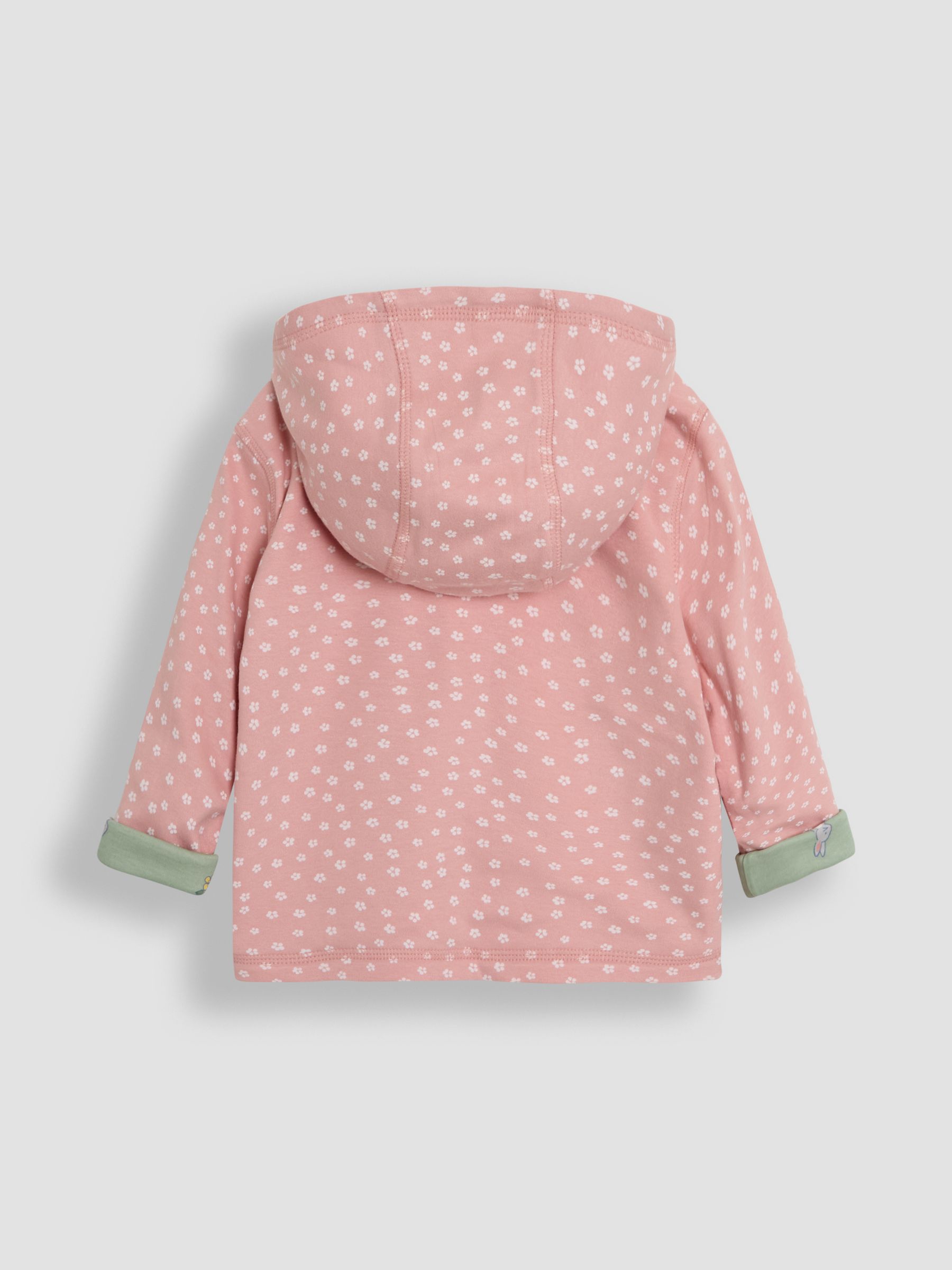 Pink Guinea Pig & Tortoise Appliqué Reversible Hoodie - Image 3 of 8