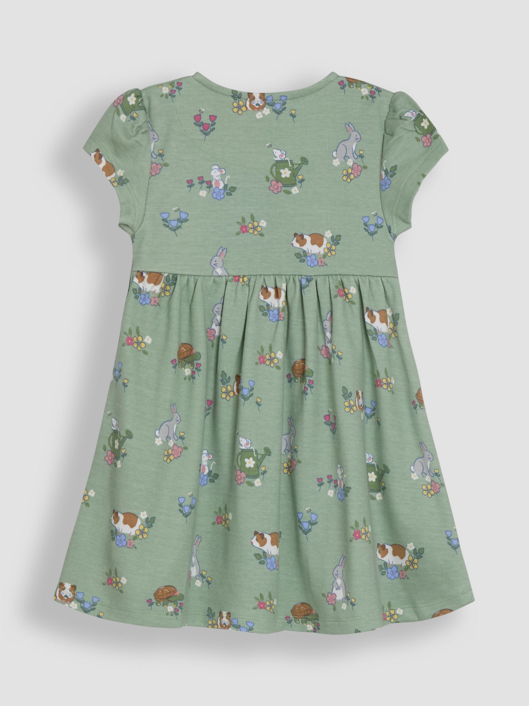 Green Guinea Pig & Friends Pet in Pocket Button Through Dress - Image 3 of 3