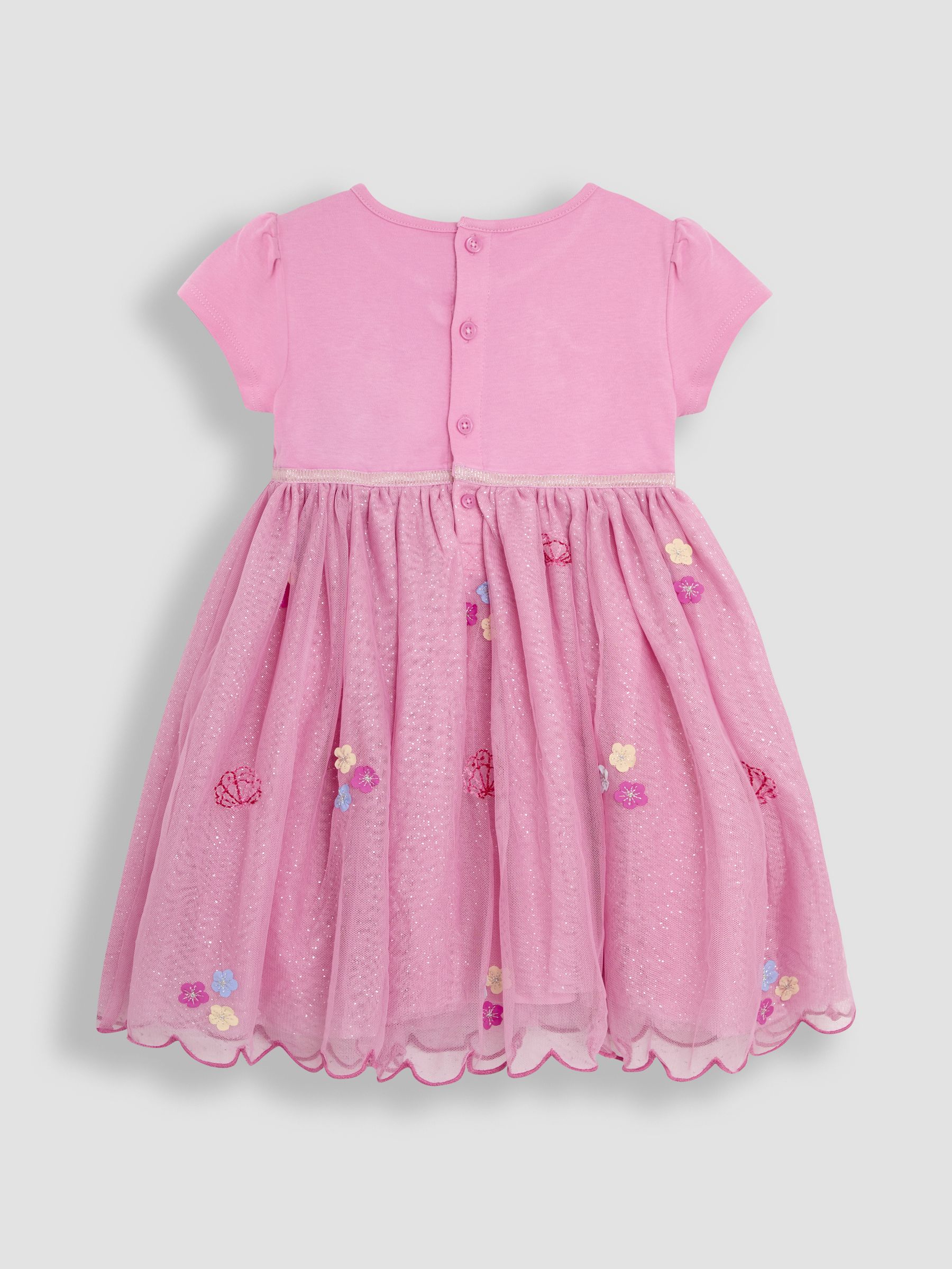 Pink Mermaid Appliqué Tulle Party Dress - Image 2 of 3