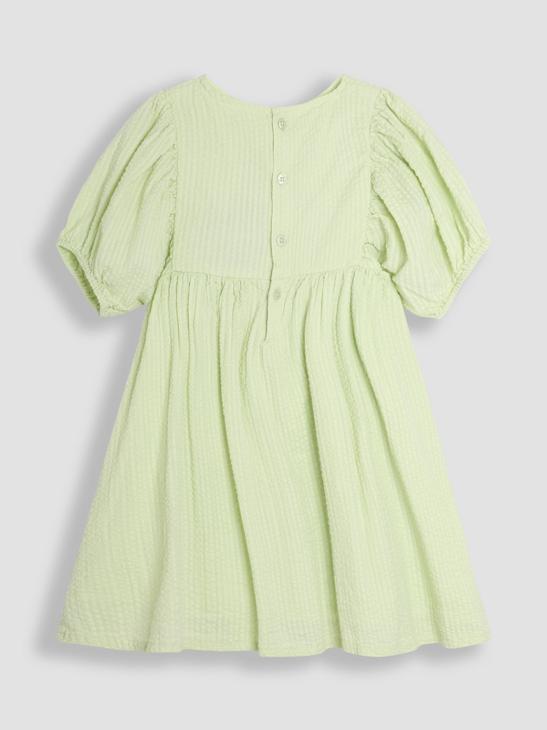 Green Floral Embroidered Balloon Sleeve Dress - Image 4 of 5