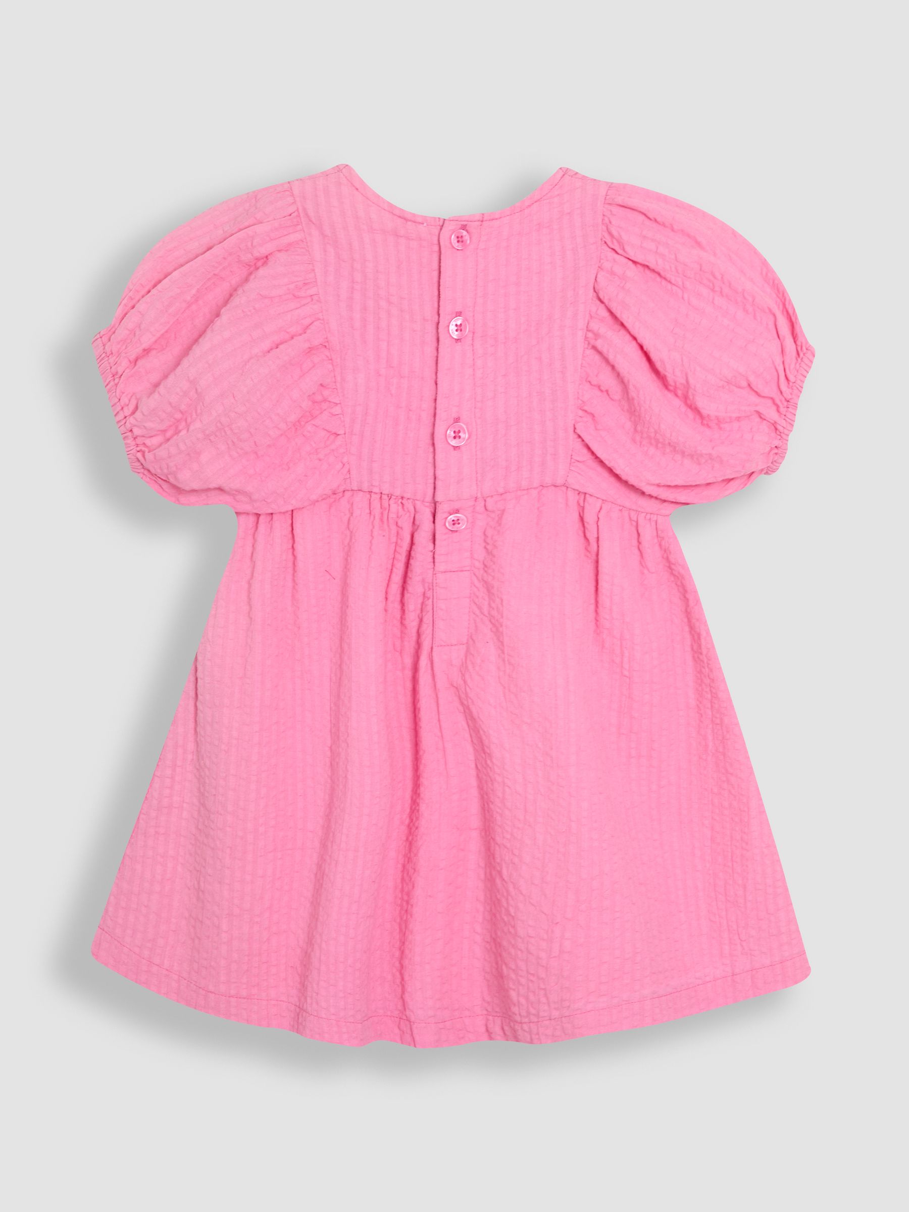 Pink Floral Embroidered Balloon Sleeve Dress - Image 4 of 4
