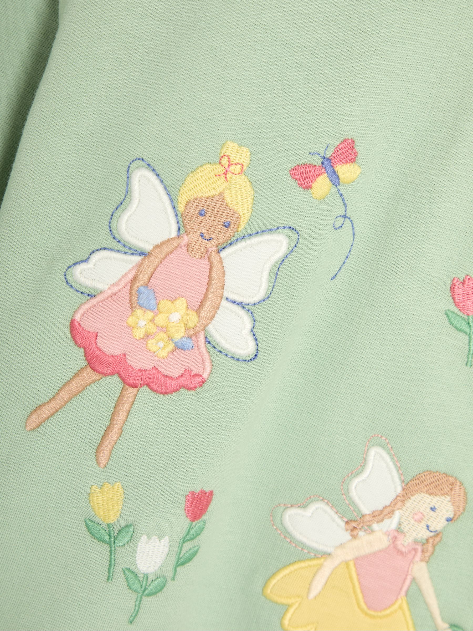 Green Fairy Frill Collar Appliqué 100% Cotton Sweatshirt - Image 5 of 5