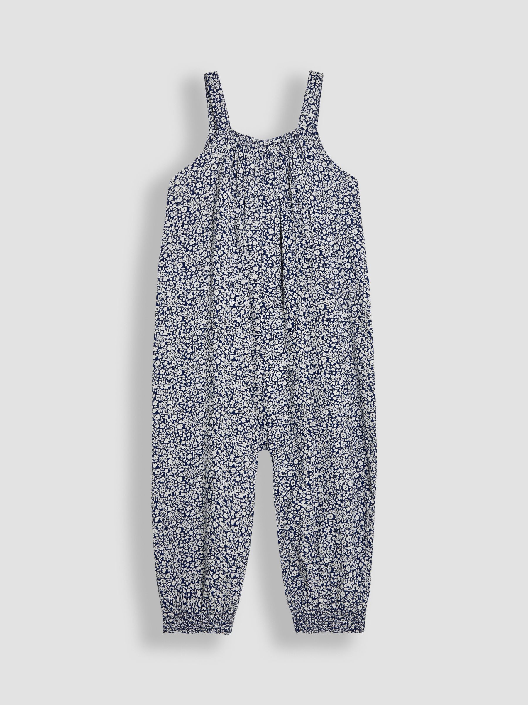 Navy Ditsy Floral Button Front Jumpsuit - Image 2 of 3