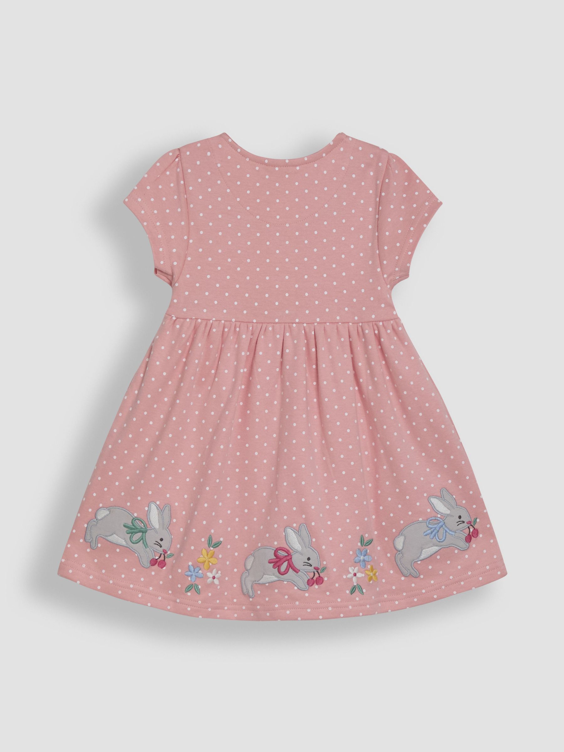 Pink Bunny Appliqué Button Front Dress - Image 3 of 3