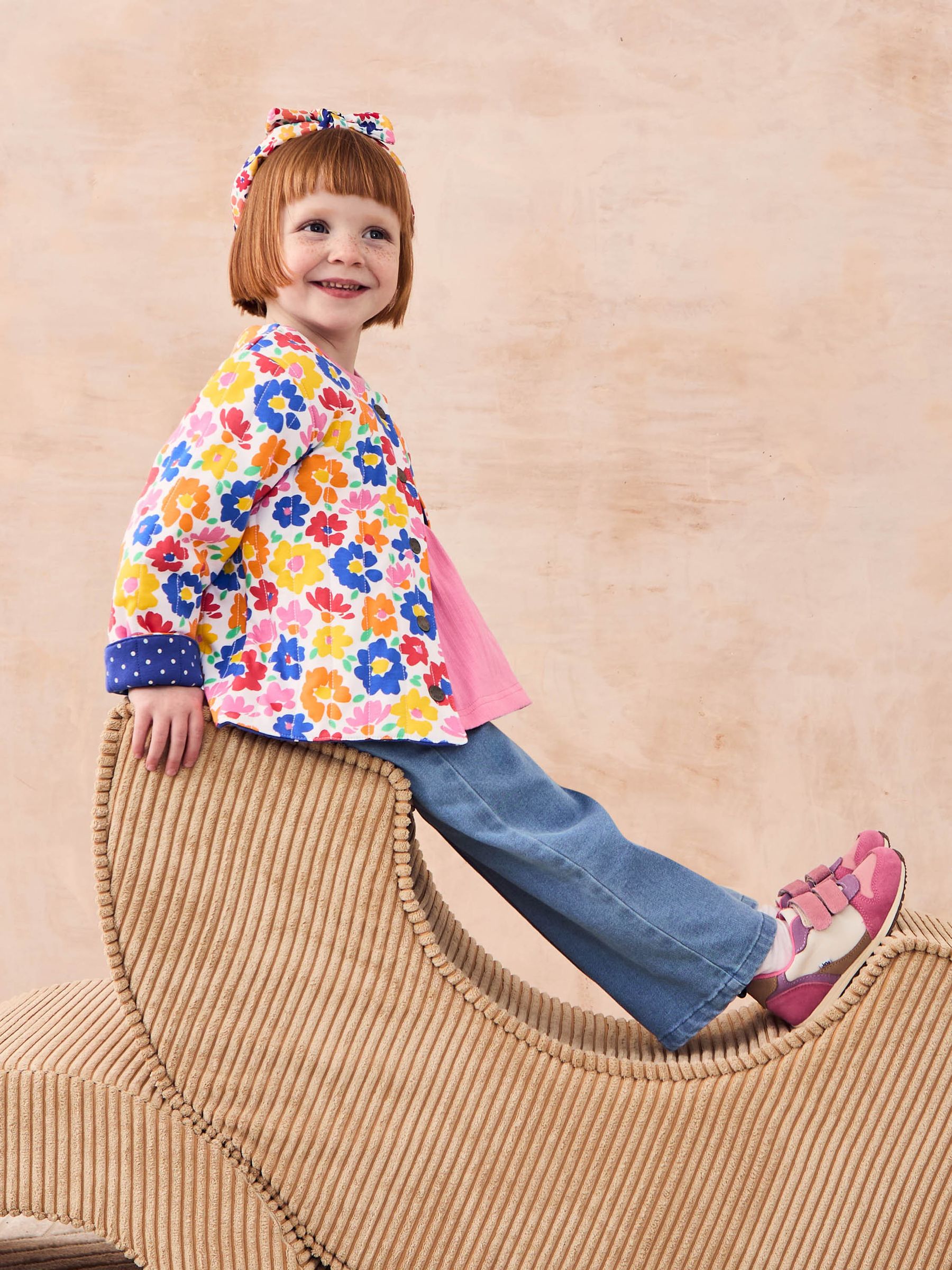Fuchsia Floral Quilted Reversible 100% Cotton Jacket - Image 1 of 7