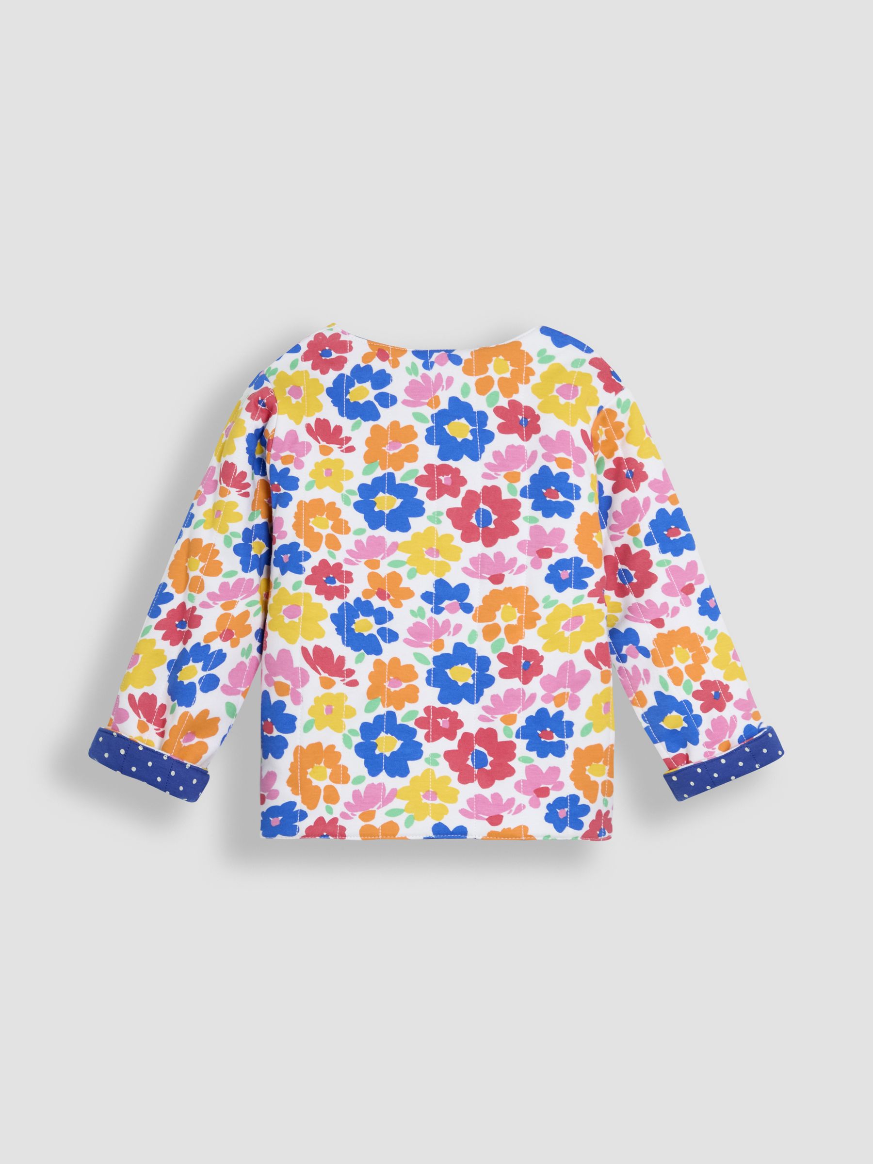 Fuchsia Floral Quilted Reversible 100% Cotton Jacket - Image 5 of 7
