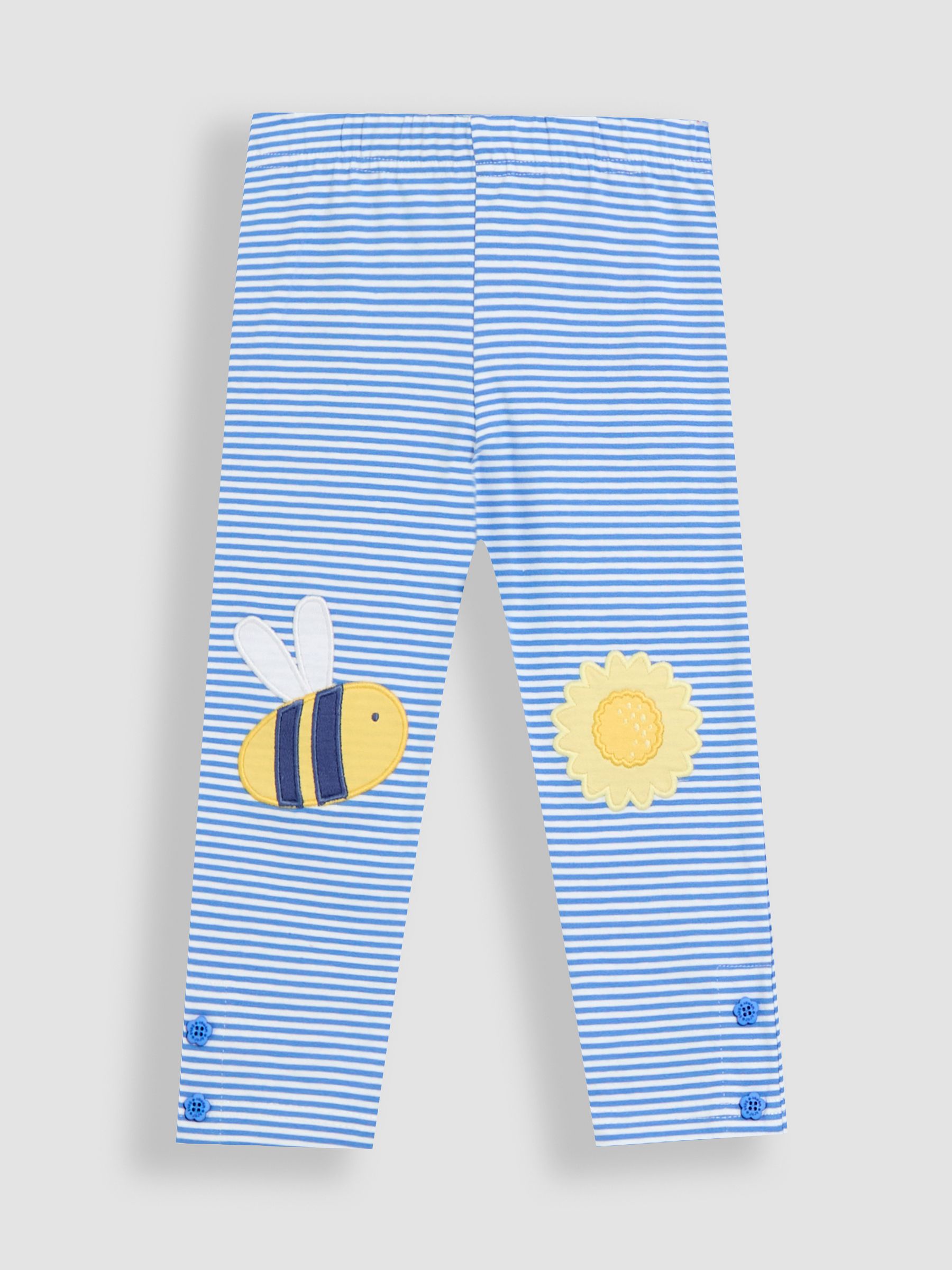 Yellow Bee & Sunflower Print Appliqué Knee Leggings 2 Pack - Image 2 of 5