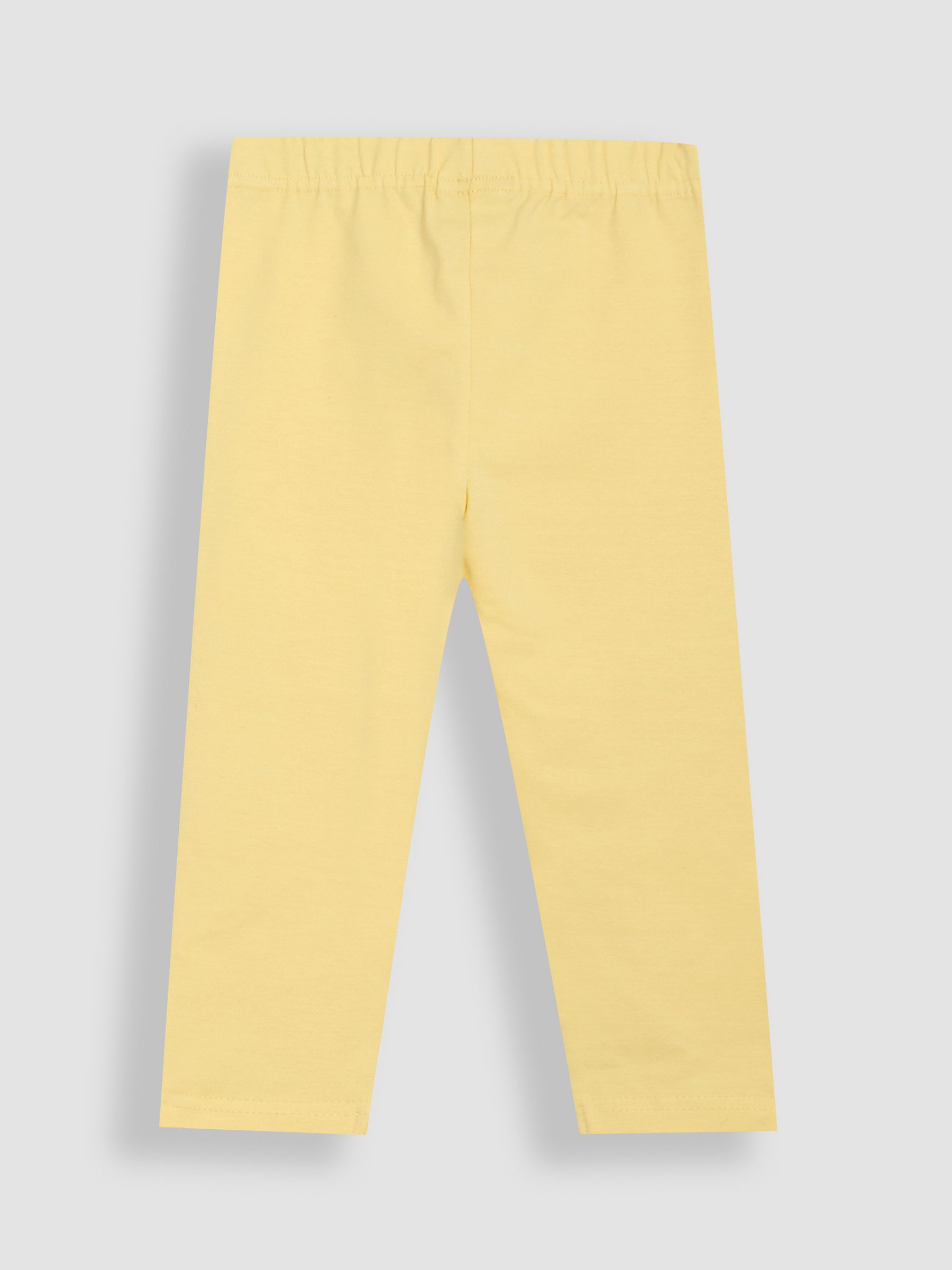 Yellow Bee & Sunflower Print Appliqué Knee Leggings 2 Pack - Image 5 of 5