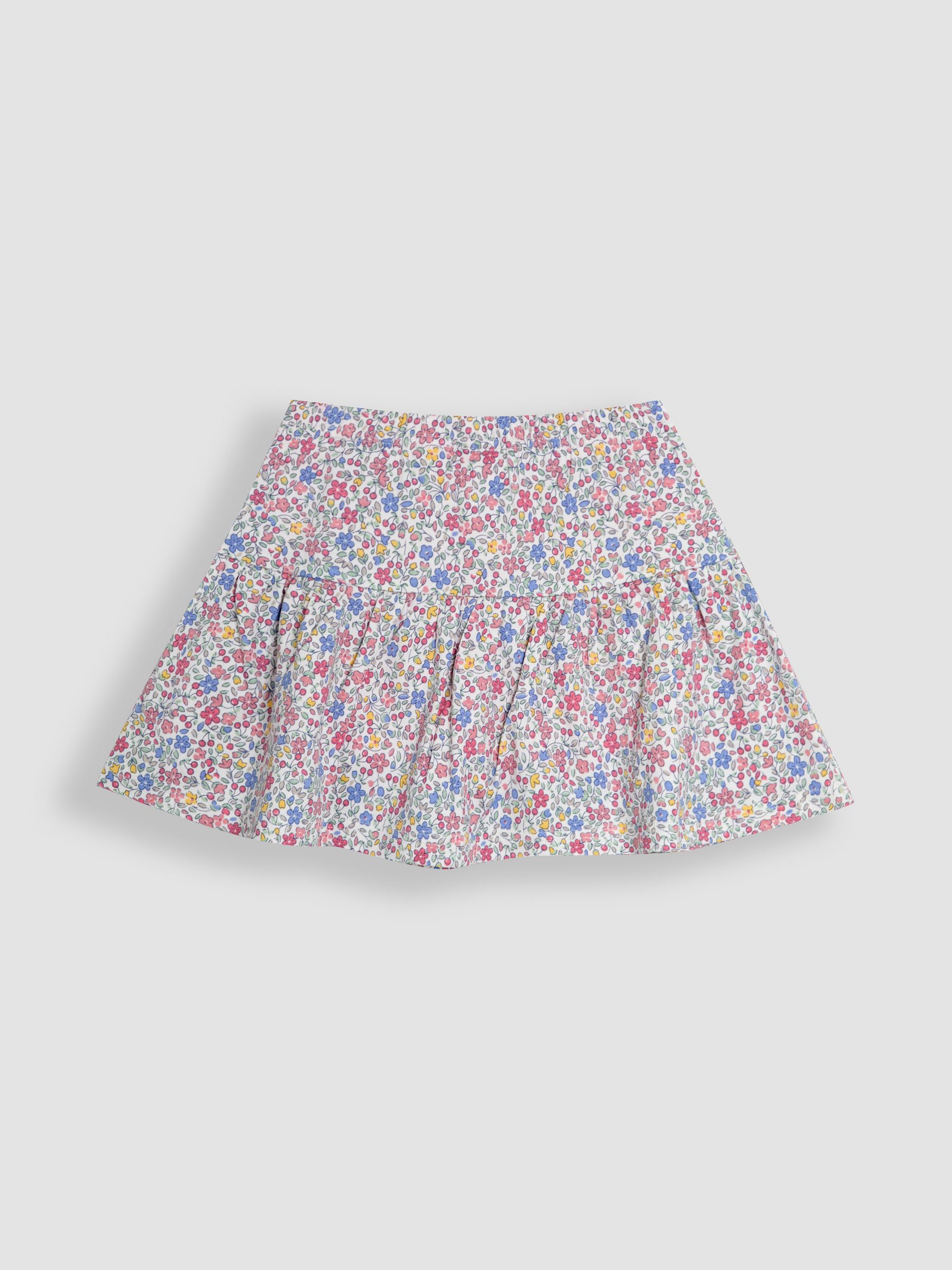 Pink Cherry Ditsy Floral Print Printed 100% Cotton Skort - Image 3 of 3