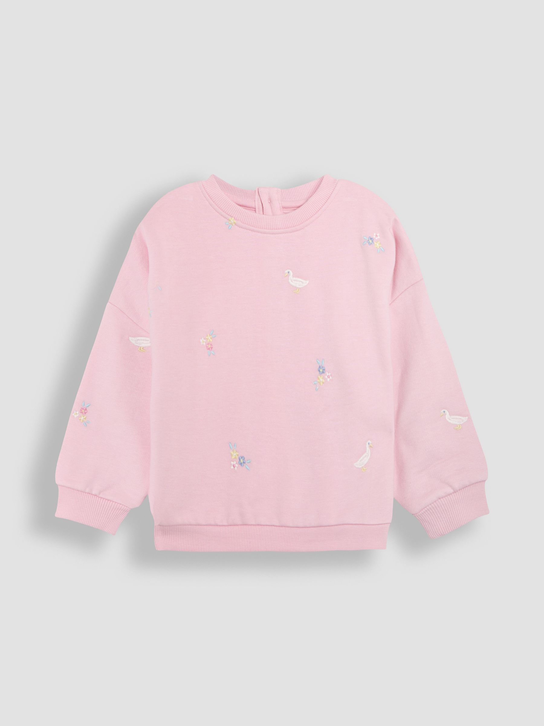Pink Duck Embroidered Crew Neck Sweatshirt - Image 1 of 3
