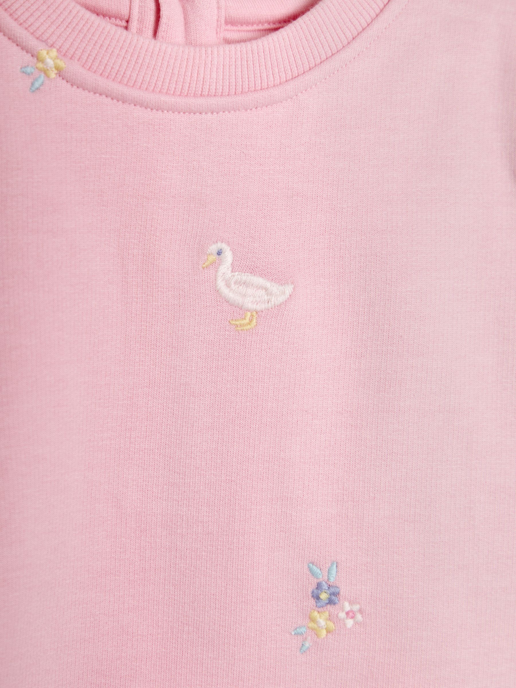 Pink Duck Embroidered Crew Neck Sweatshirt - Image 3 of 3