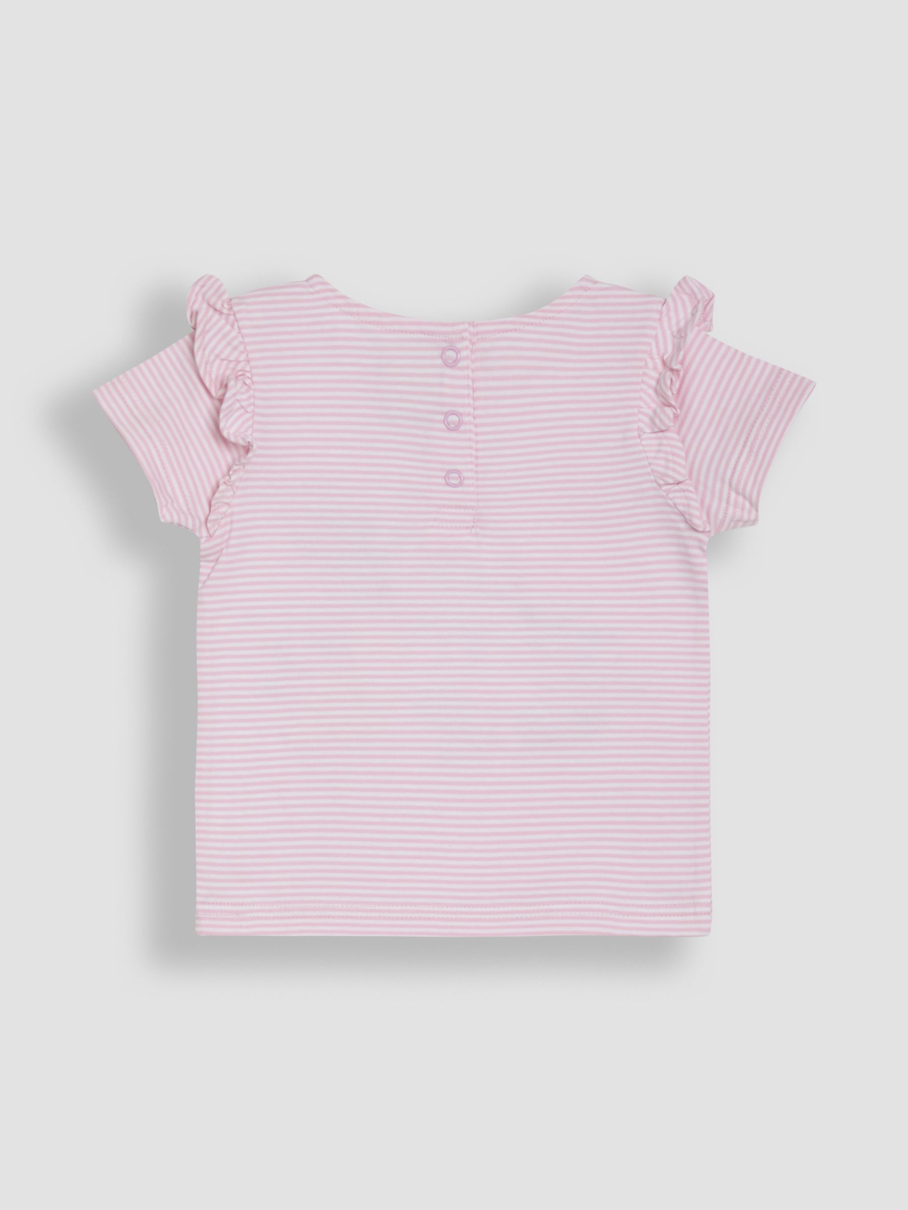 Pink Mermaid Appliqué Frill Shoulder T-Shirt - Image 2 of 3