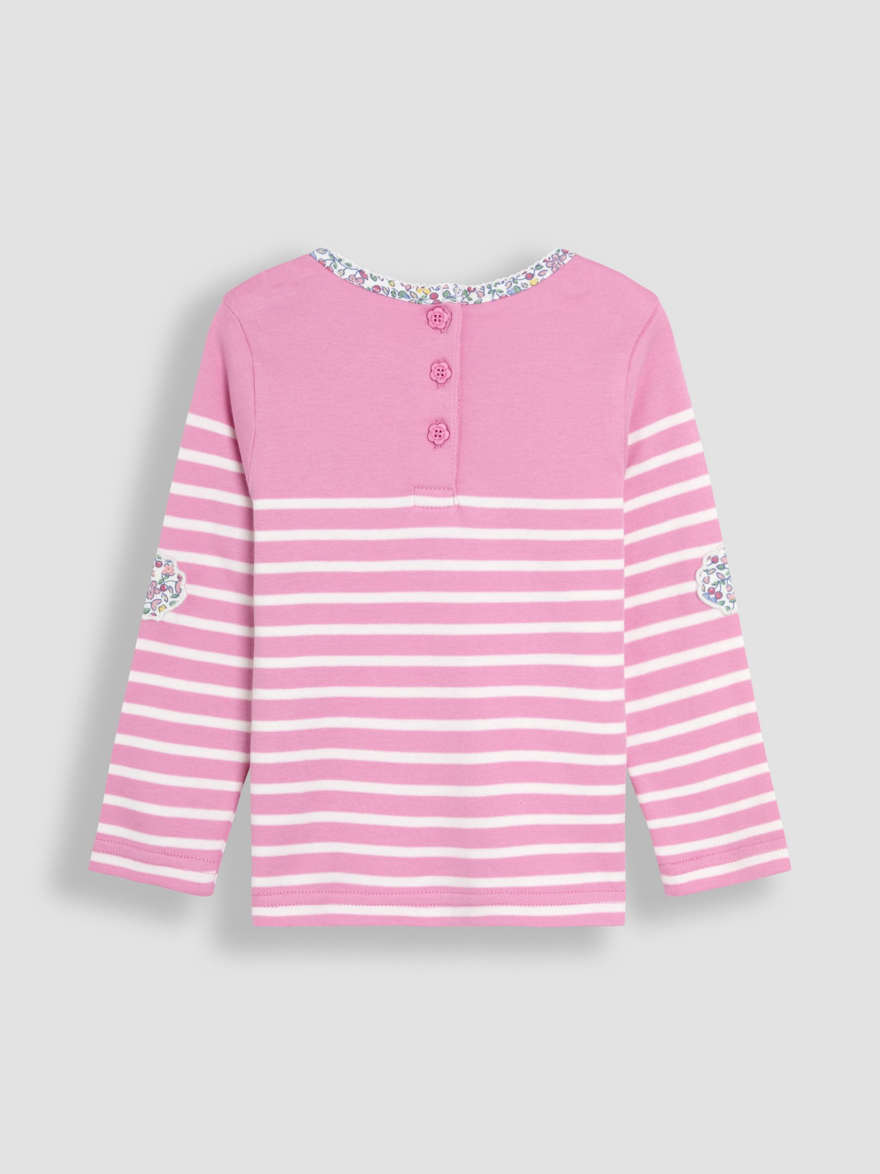 Pink Mermaid Appliqué Pocket Breton Top - Image 2 of 3