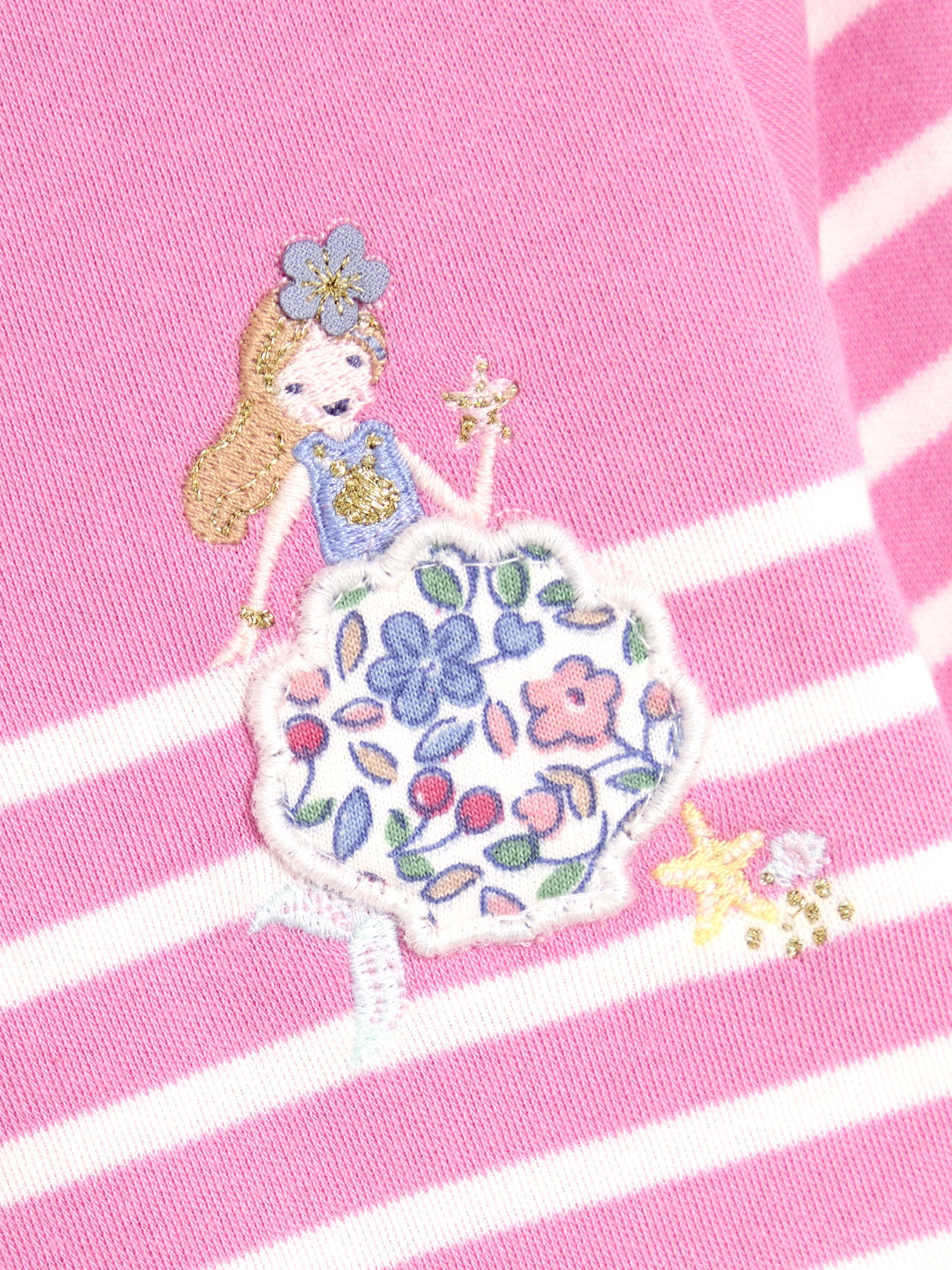 Pink Mermaid Appliqué Pocket Breton Top - Image 3 of 3