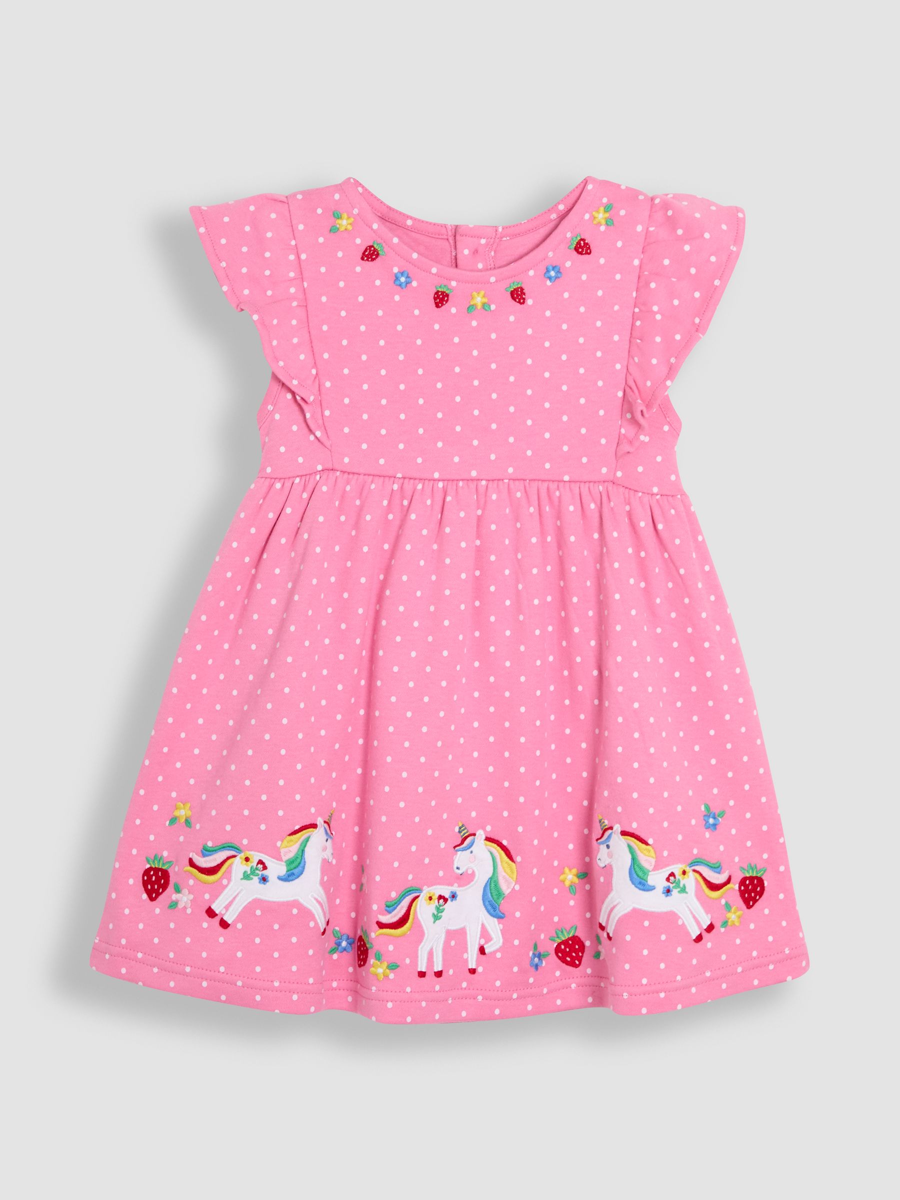 Fuchsia Pink Unicorn Appliqué Summer Dress - Image 1 of 3