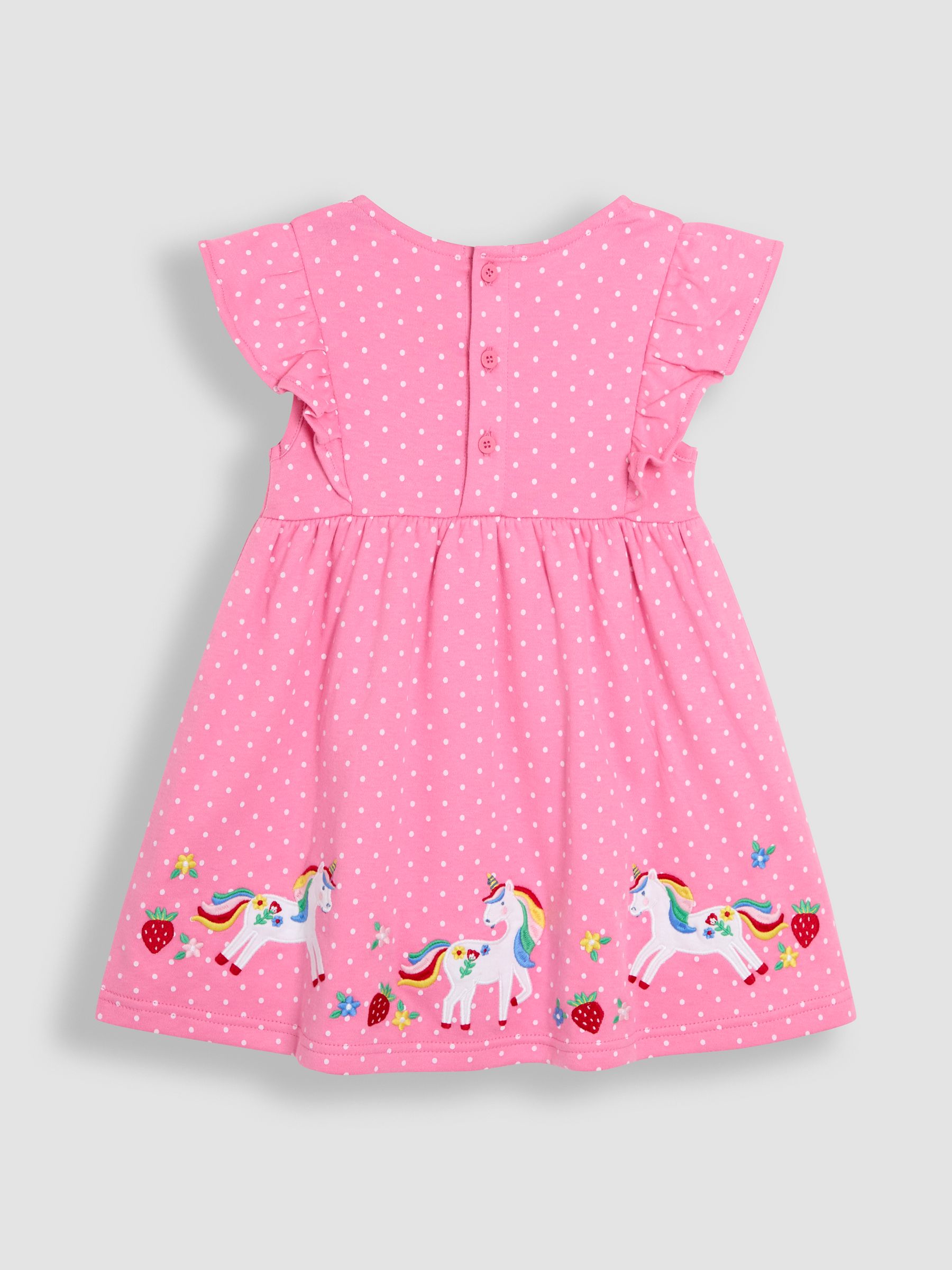 Fuchsia Pink Unicorn Appliqué Summer Dress - Image 2 of 3