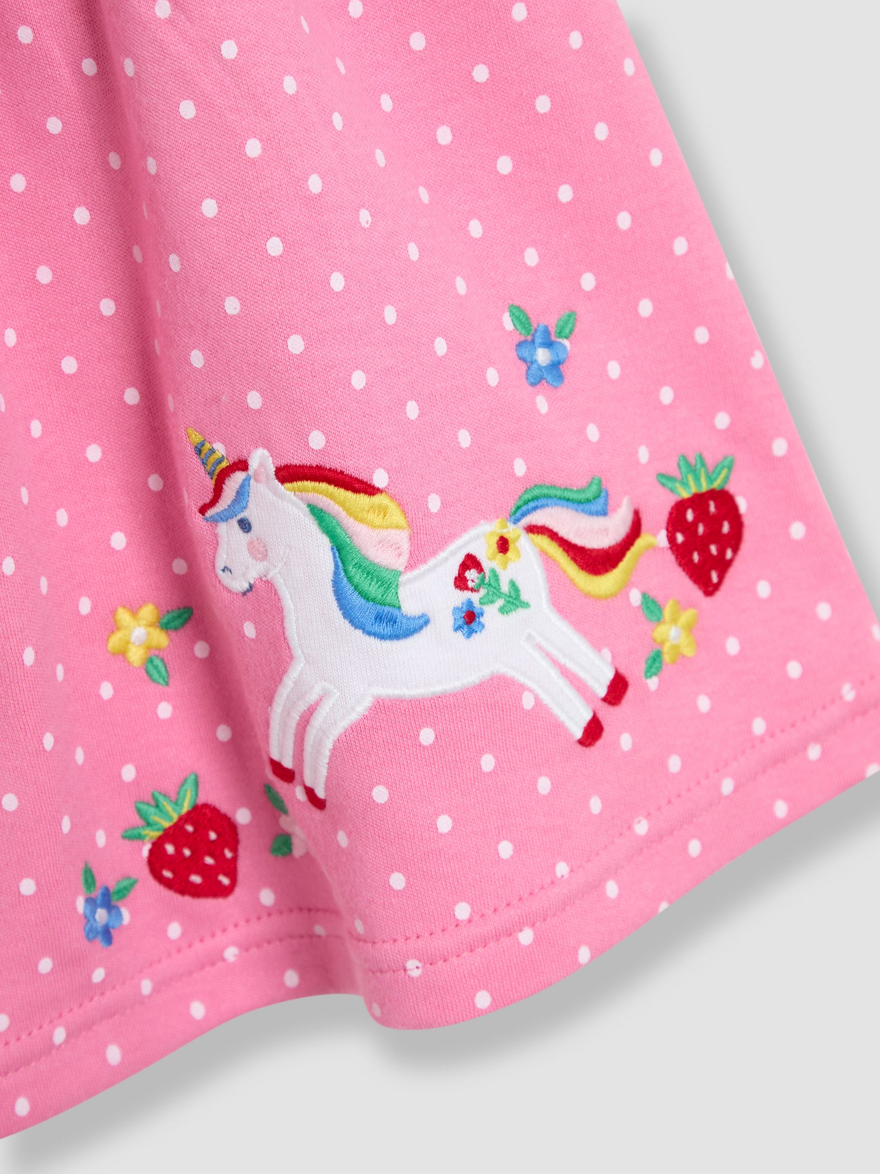 Fuchsia Pink Unicorn Appliqué Summer Dress - Image 3 of 3