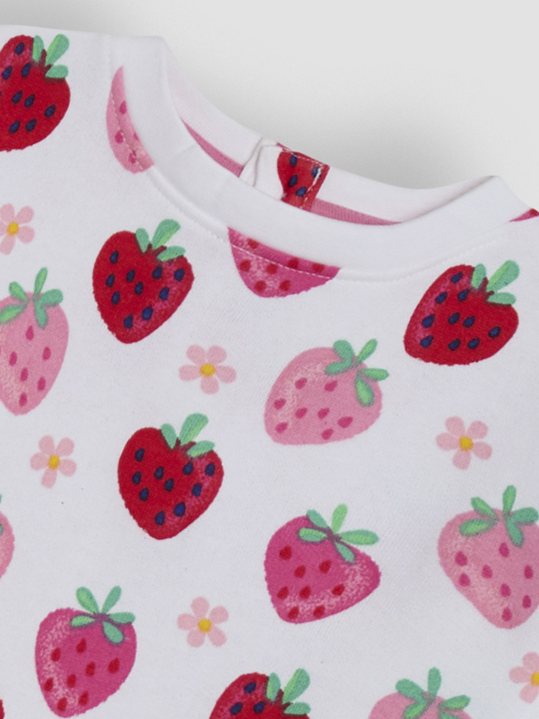 Cream Strawberry Printed Crew Neck Sweatshirt - Image 3 of 3
