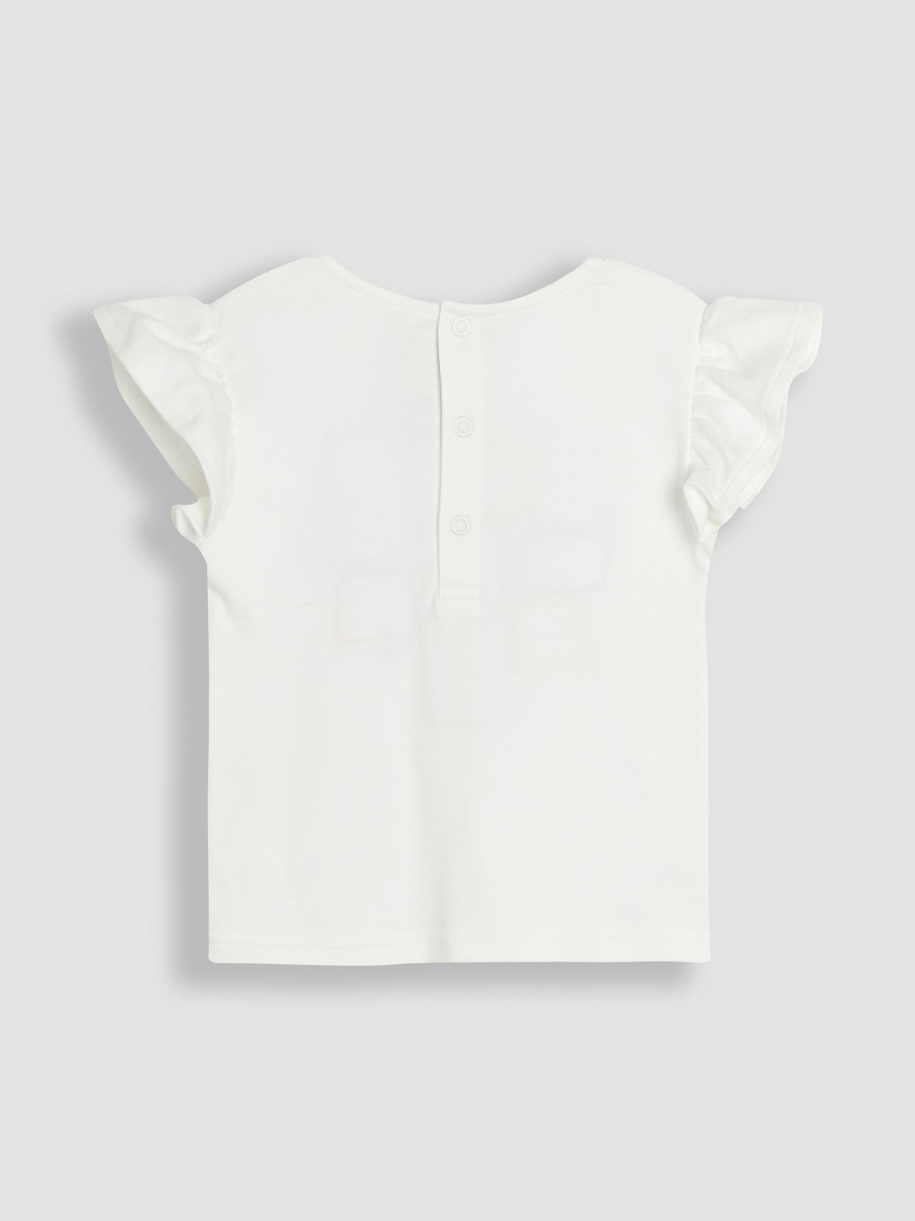 White Seaside Appliqué T-Shirt & Shorts Set 2 Piece - Image 3 of 6