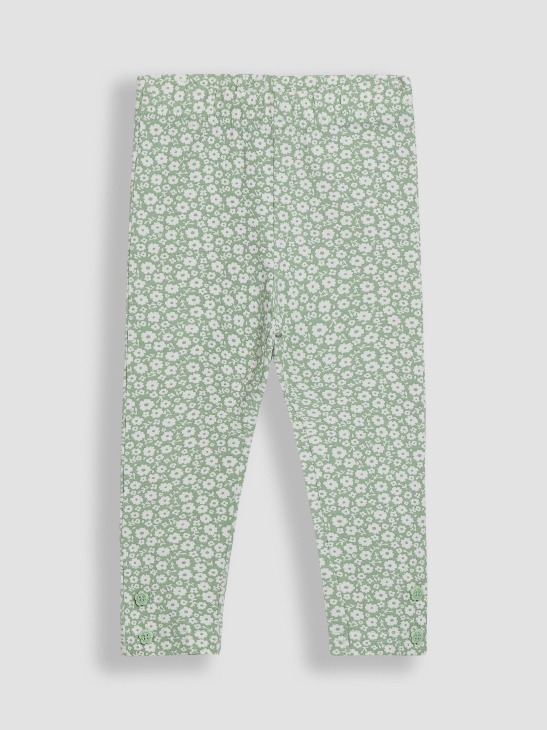 Pastel Green Ditsy Floral Leggings 2 Pack - Image 3 of 5