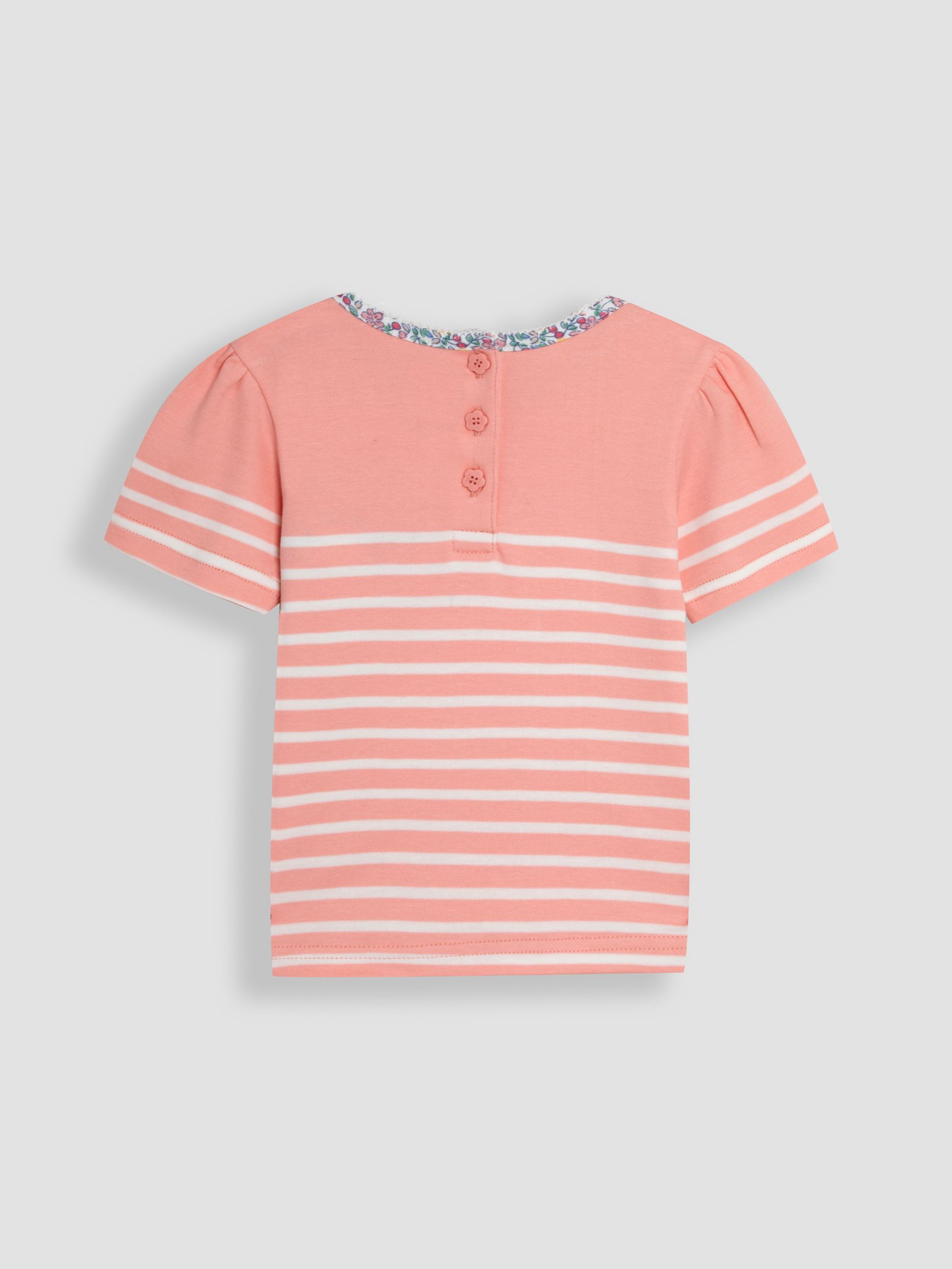 Pink Bunny Appliqué Pocket Breton T-Shirt - Image 2 of 3