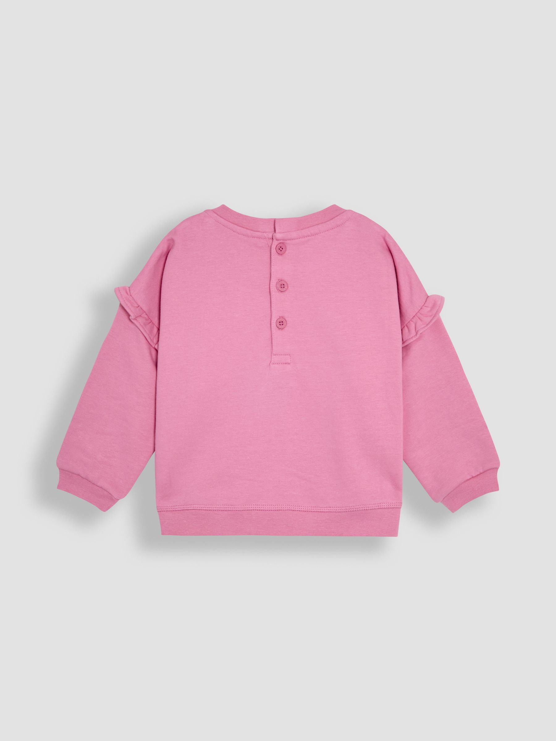 Fuchsia Pink Dinosaur 2-Piece Frill Appliqué Sweatshirt & Joggers Set - Image 5 of 8
