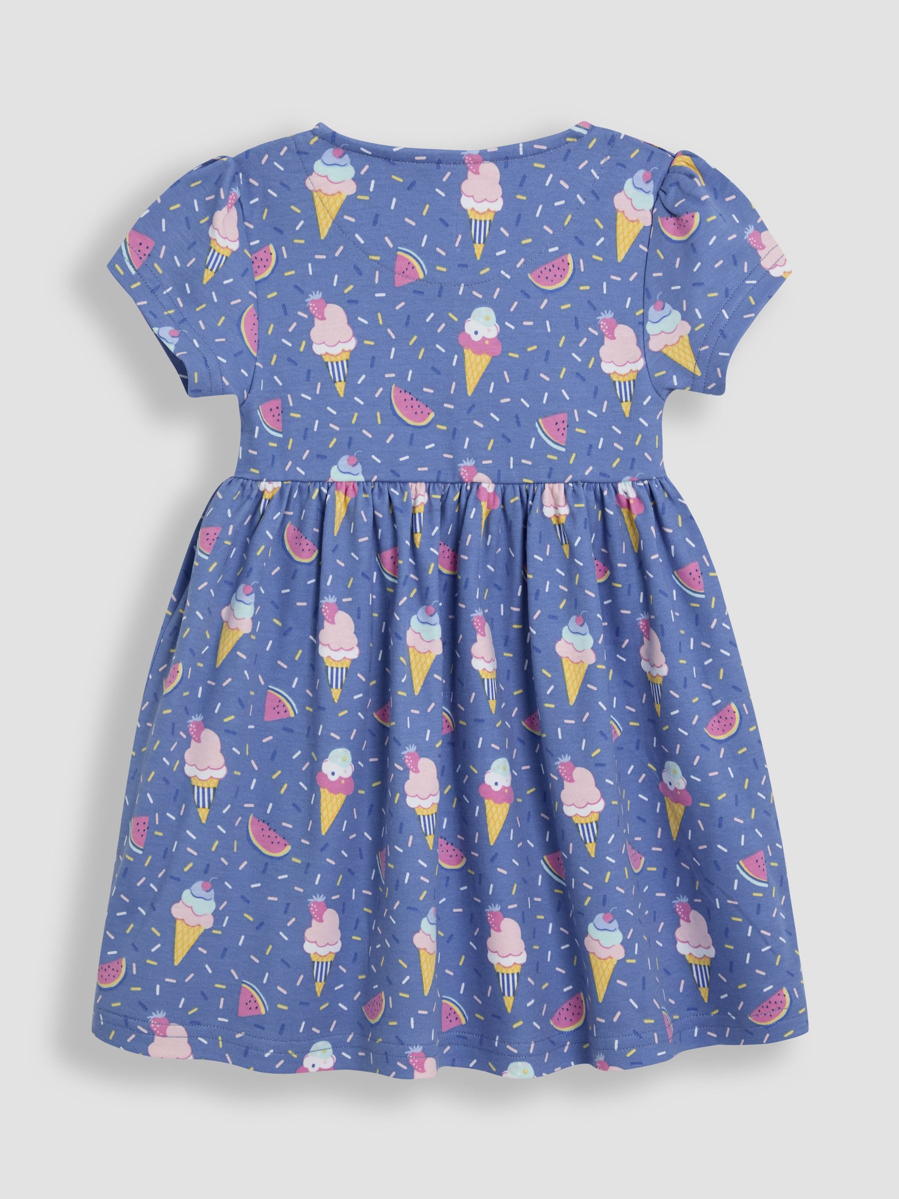 Cornflower Blue Ice Cream Button Front Dress - Image 3 of 4