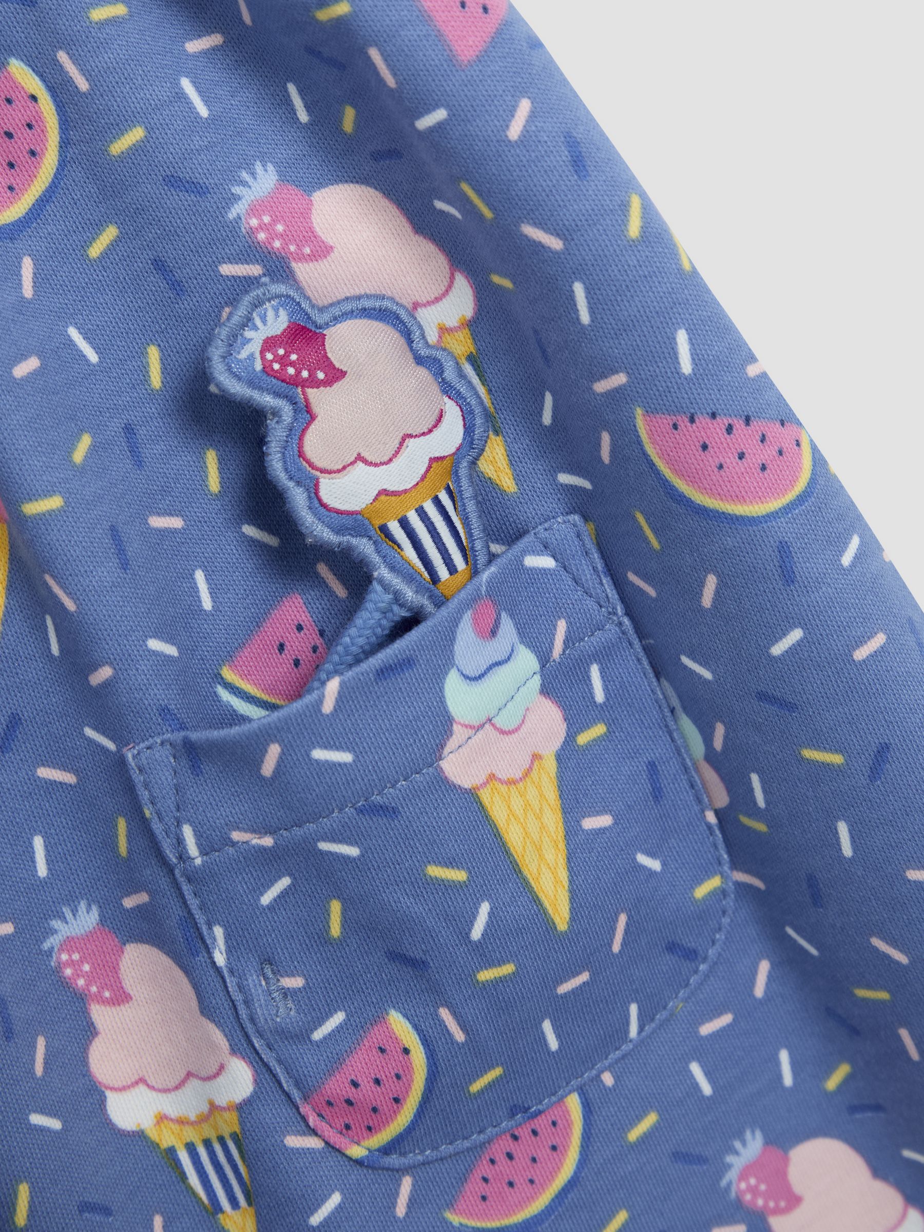 Cornflower Blue Ice Cream Button Front Dress - Image 4 of 4
