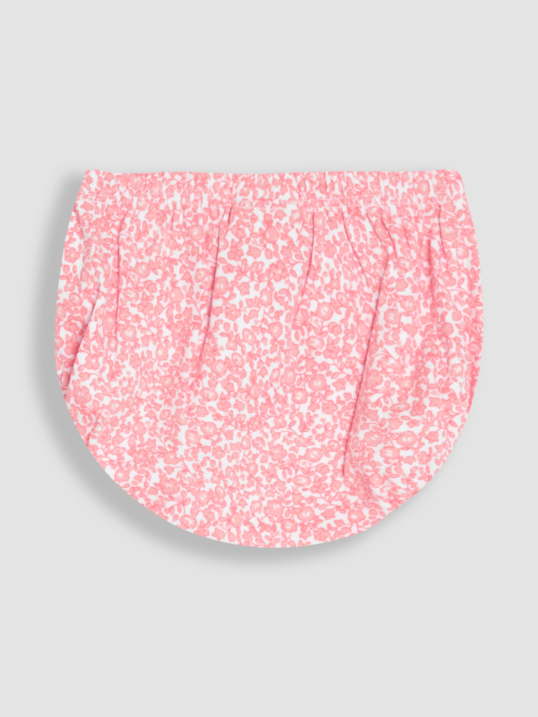 Pink Ditsy Floral Print Smocked Jersey Dress - Image 5 of 5