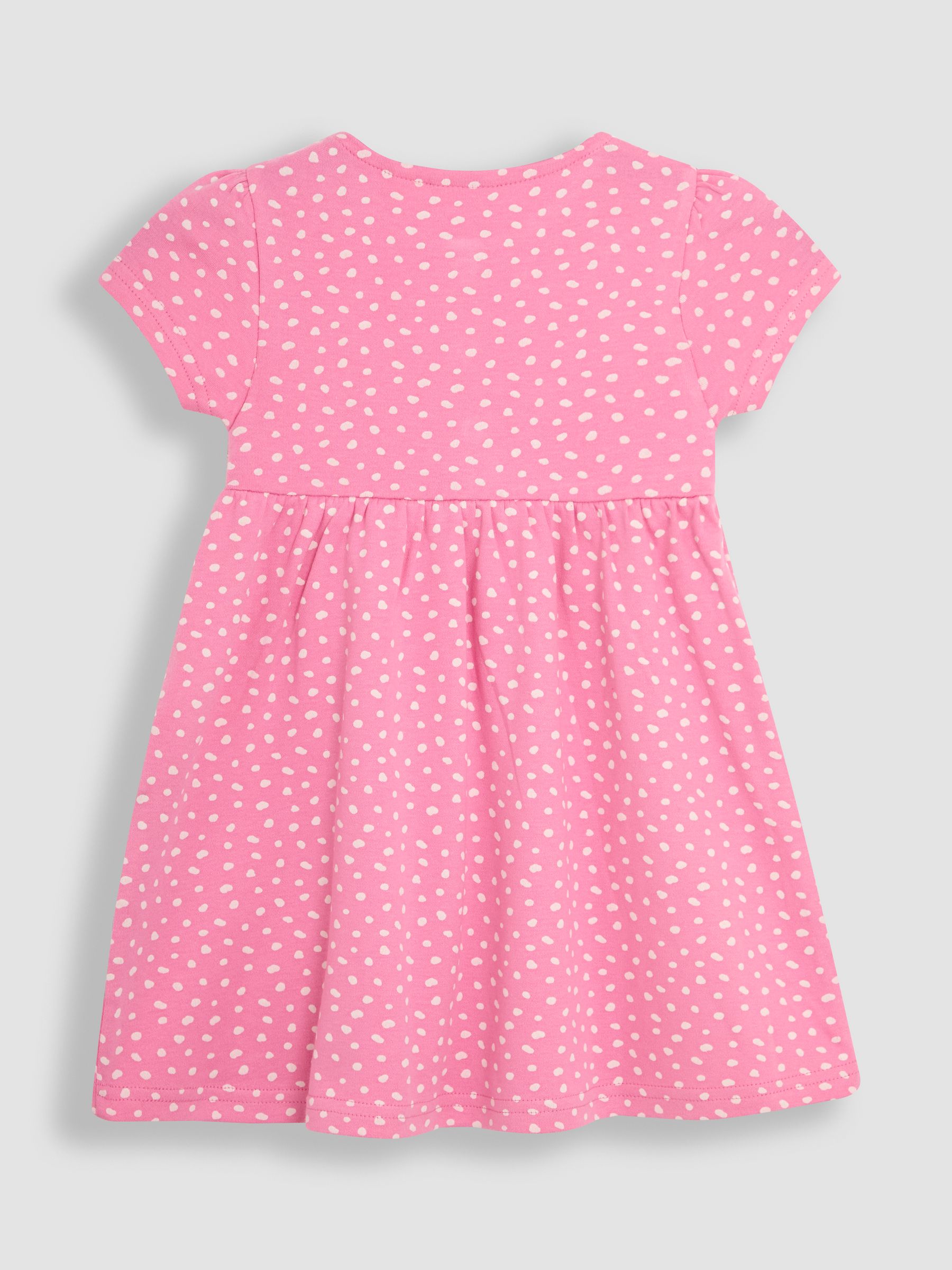 Fuchsia Pink Dinosaur Appliqué Button Front Dress - Image 2 of 3