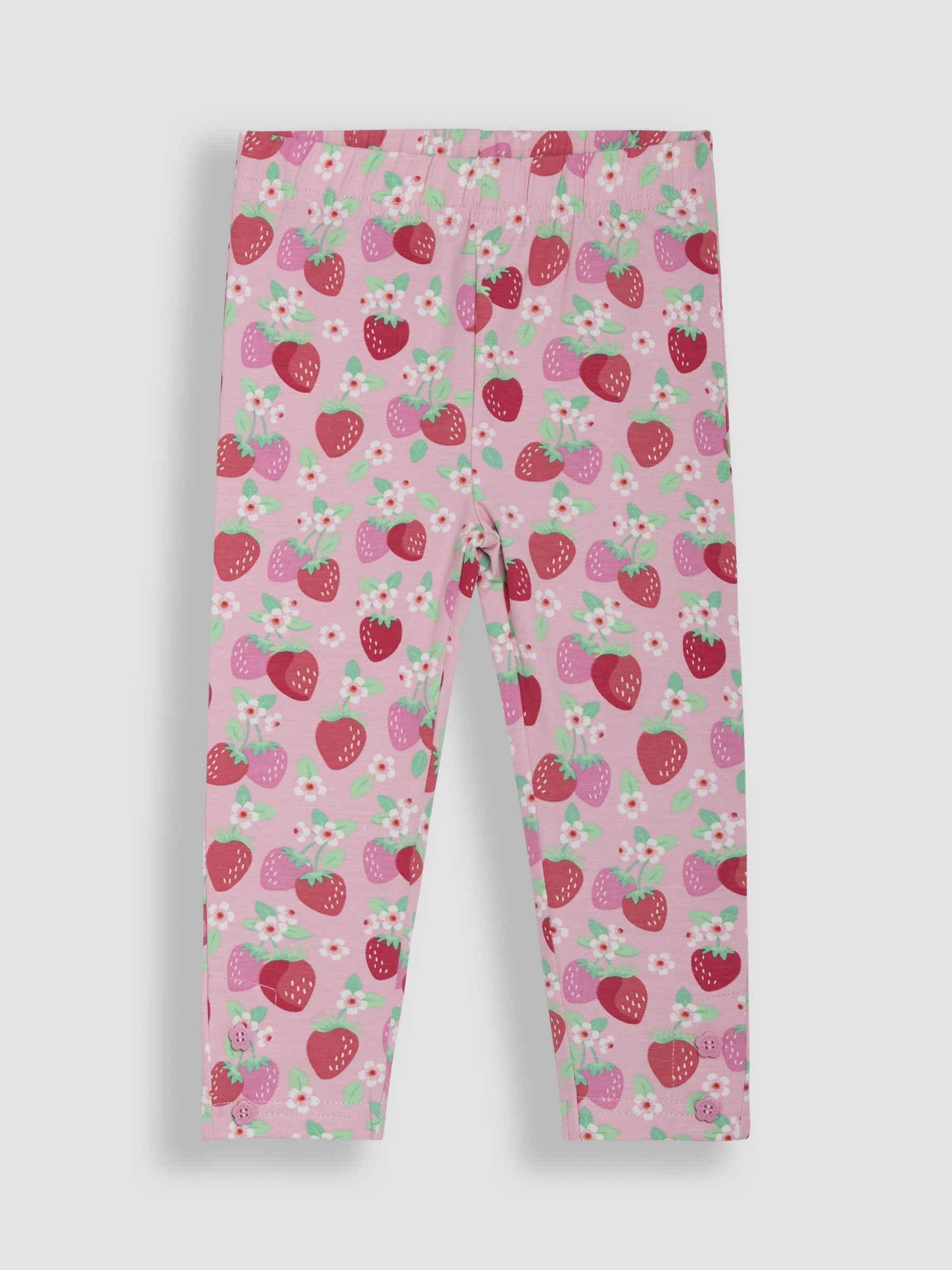 Pink Strawberry Garden Floral Leggings 2 Pack - Image 2 of 5