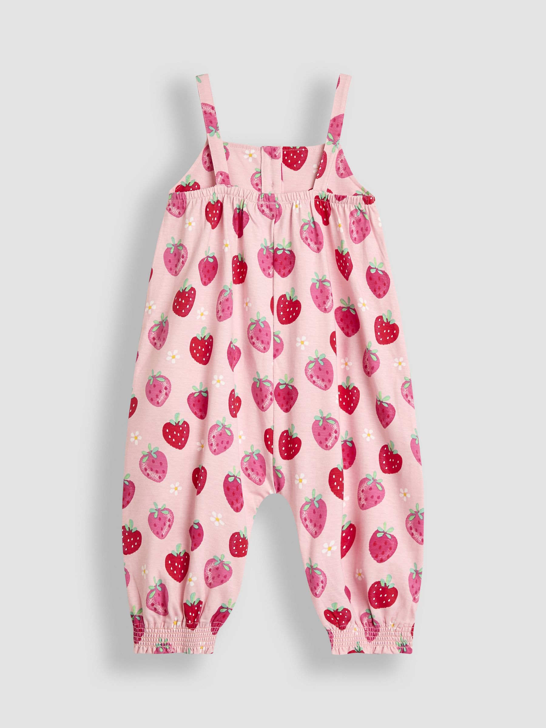 Pink Strawberry Button Front Jumpsuit - Image 2 of 3