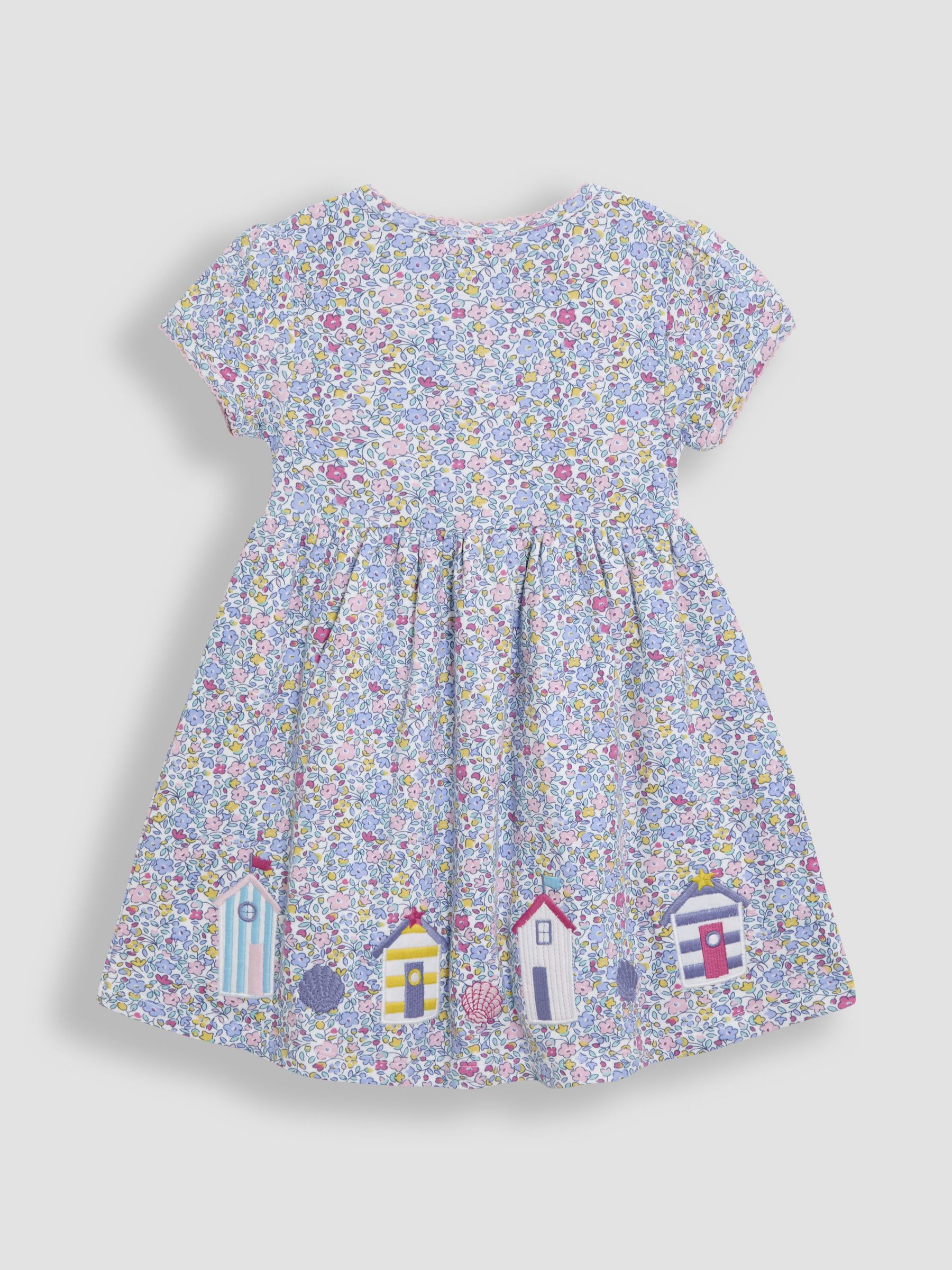 Pink Appliqué Floral Print Dress - Image 2 of 3