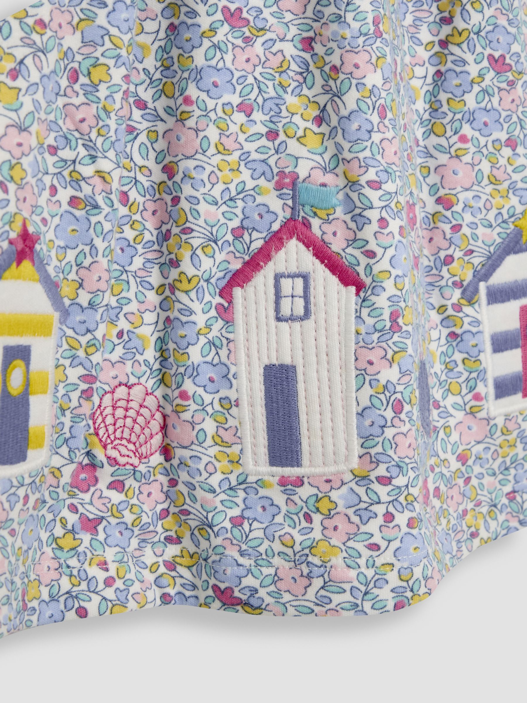 Pink Appliqué Floral Print Dress - Image 3 of 3