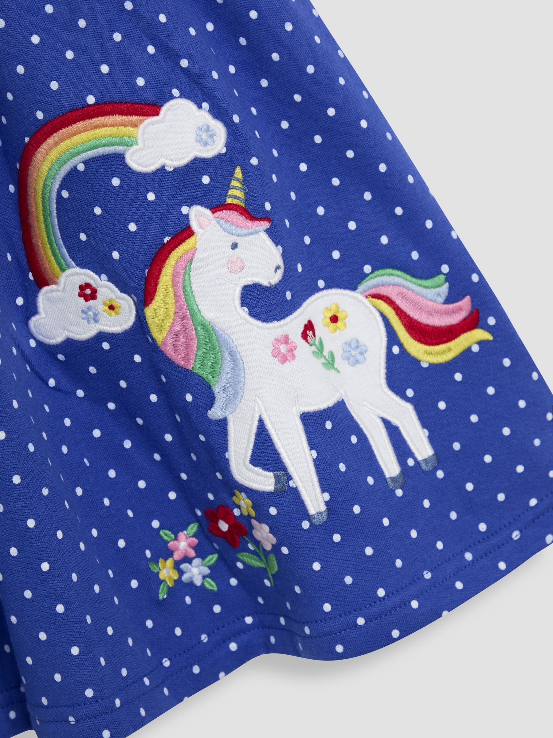 Purple Unicorn Appliqué Button Front Dress - Image 3 of 3