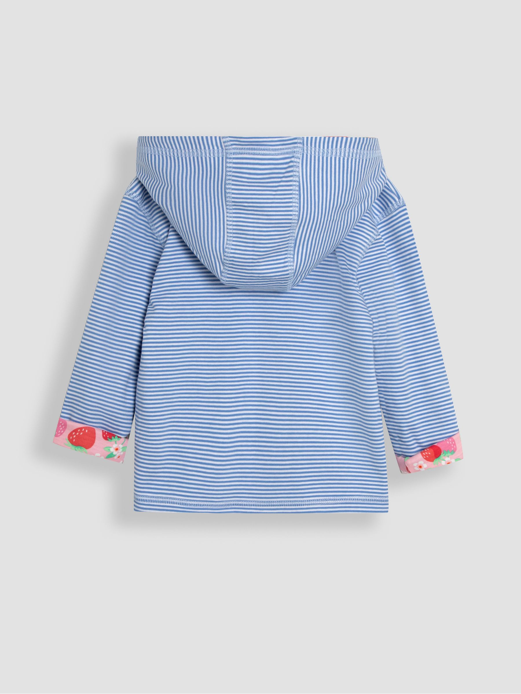 Cornflower Blue Ladybird Appliqué Reversible Hoodie - Image 3 of 9