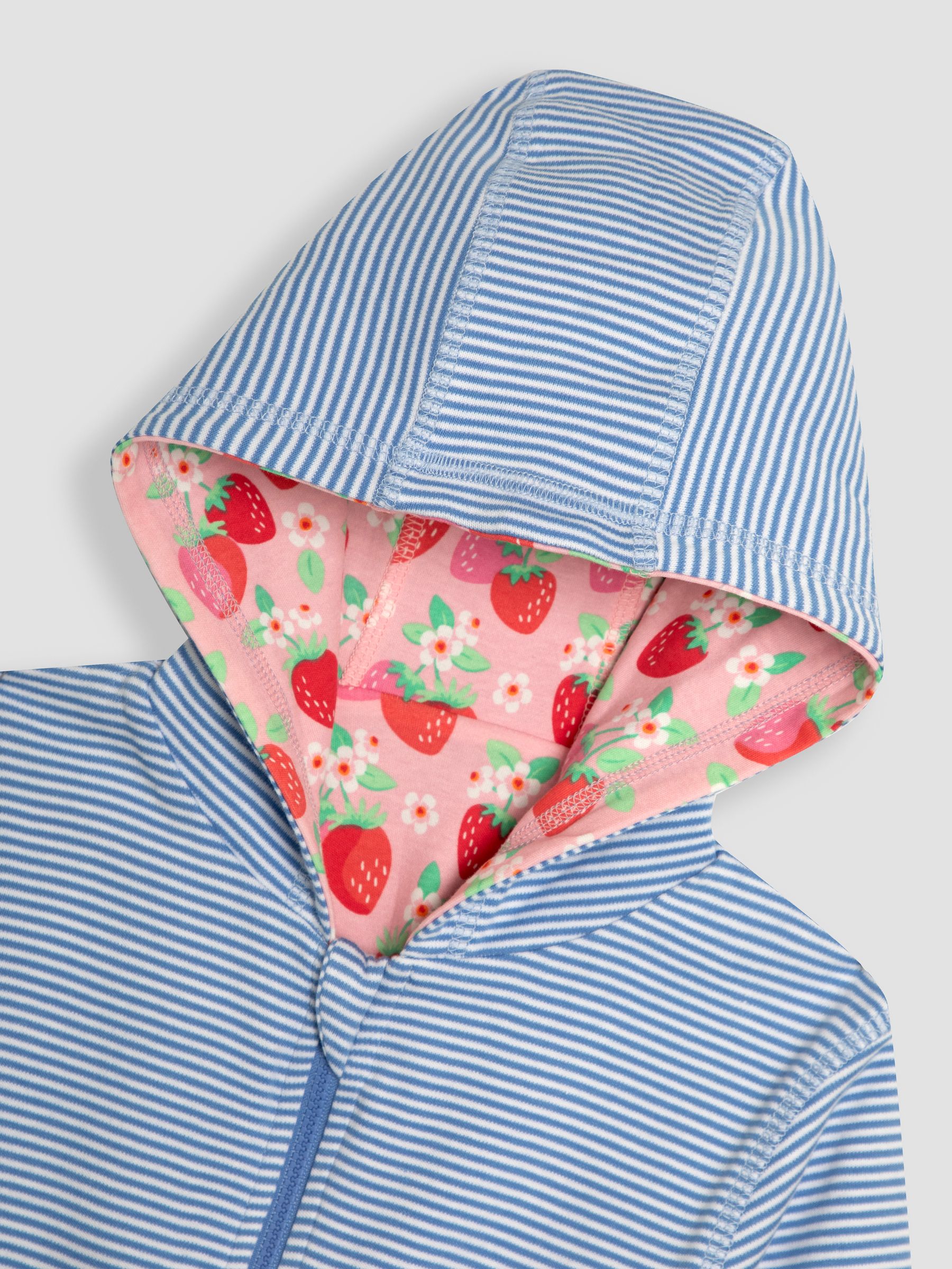 Cornflower Blue Ladybird Appliqué Reversible Hoodie - Image 6 of 9