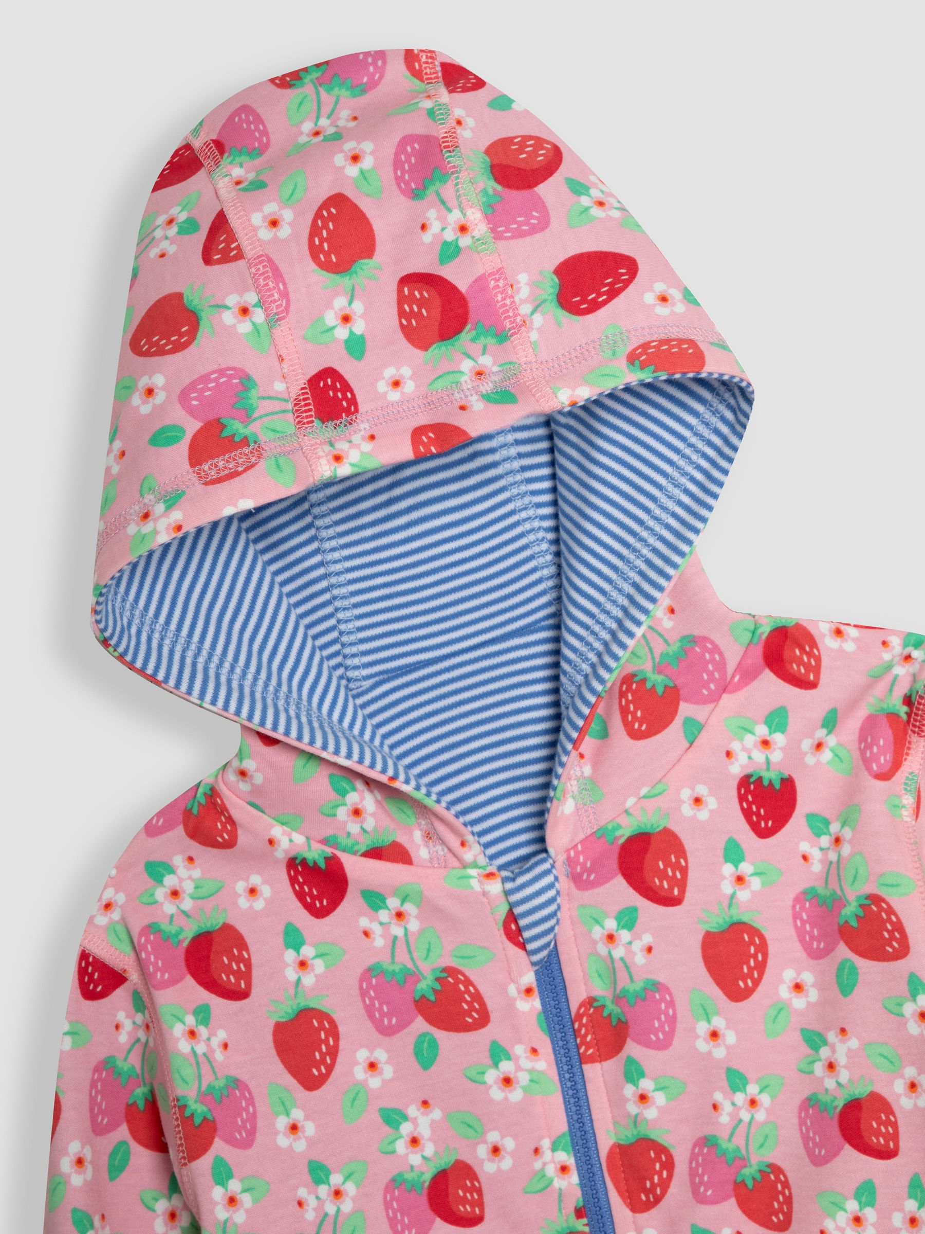 Cornflower Blue Ladybird Appliqué Reversible Hoodie - Image 8 of 9