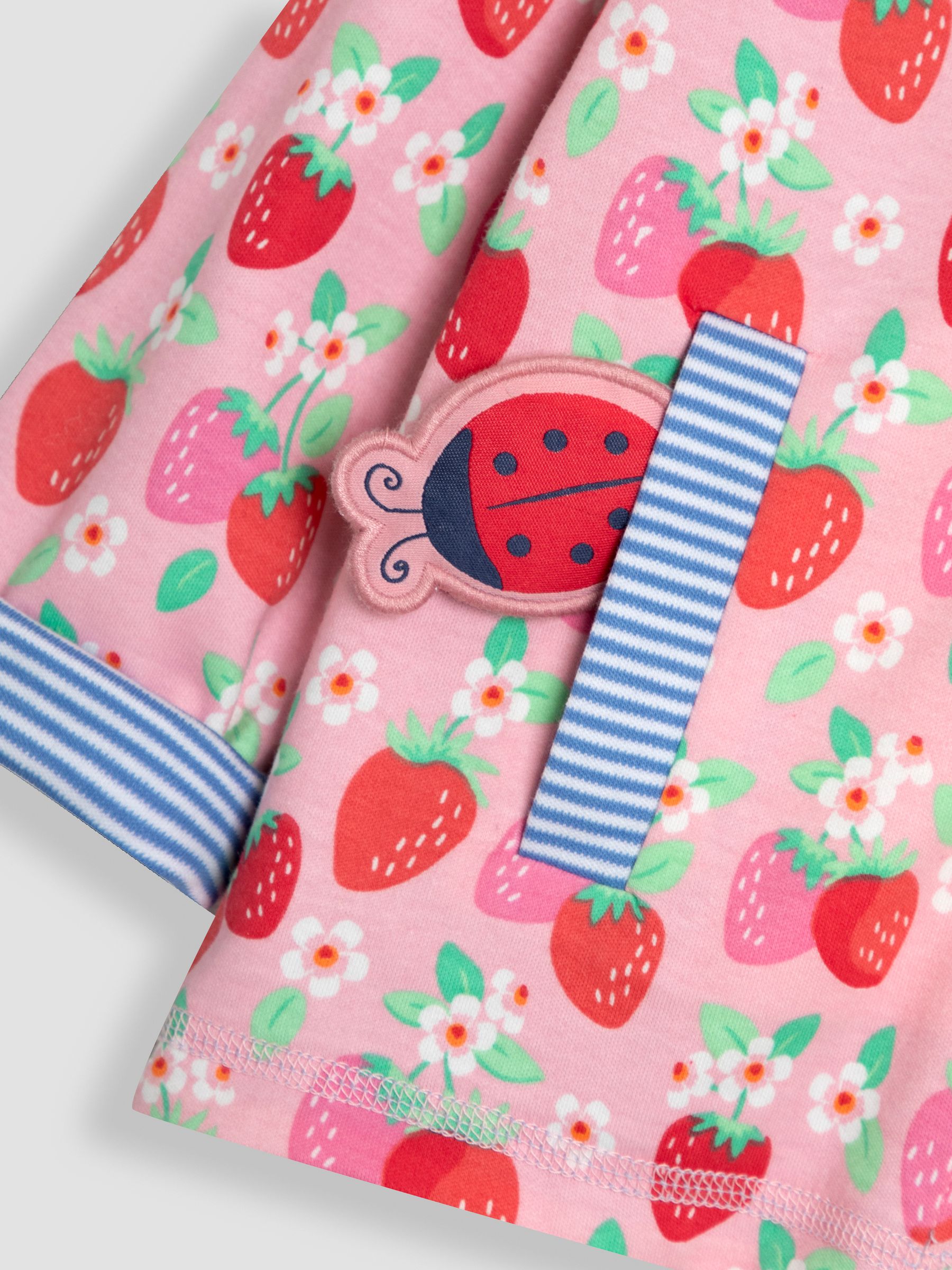 Cornflower Blue Ladybird Appliqué Reversible Hoodie - Image 9 of 9