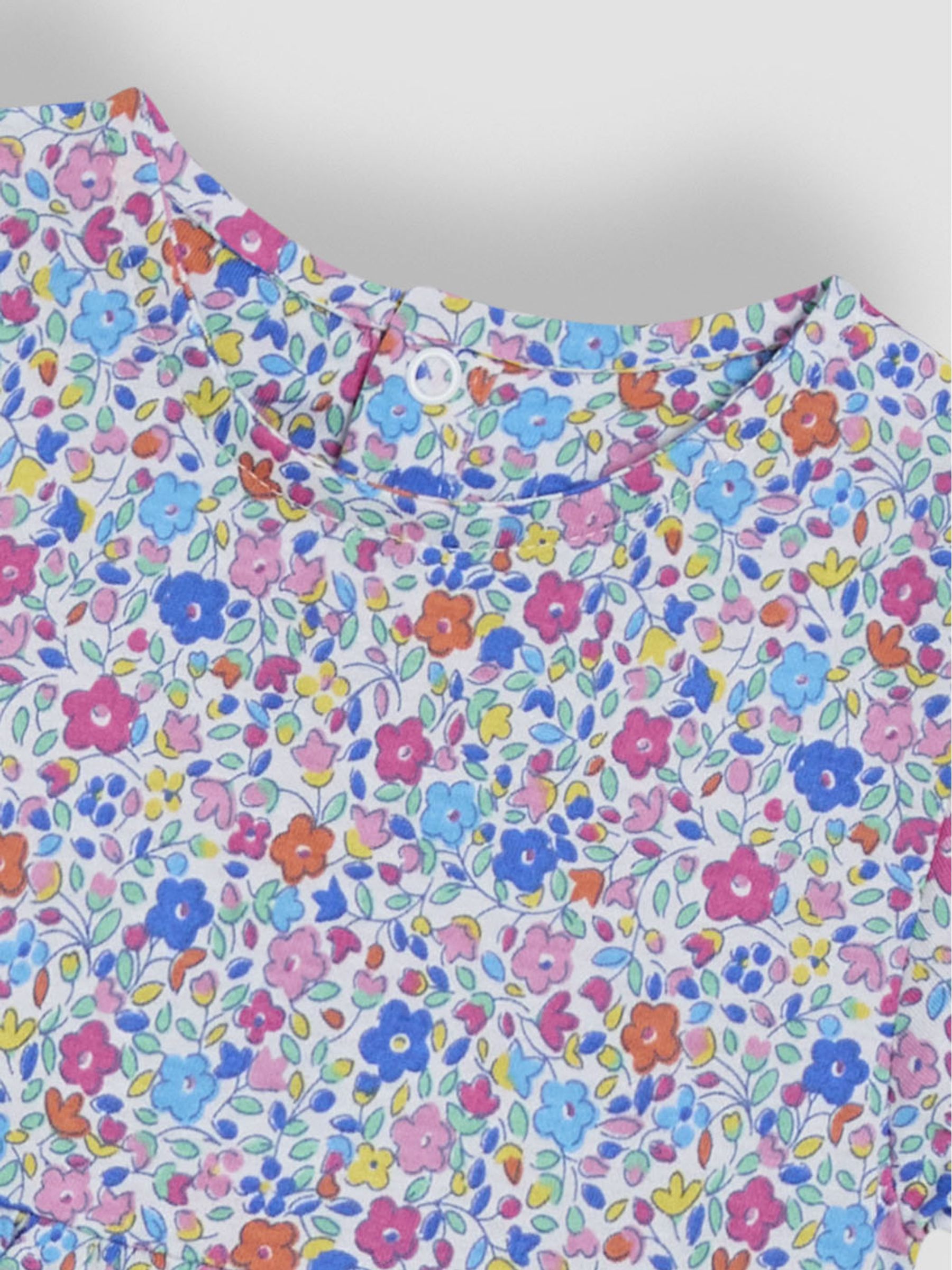 Fuchsia Pink Ditsy Floral Print 100% Cotton Dress - Image 3 of 3