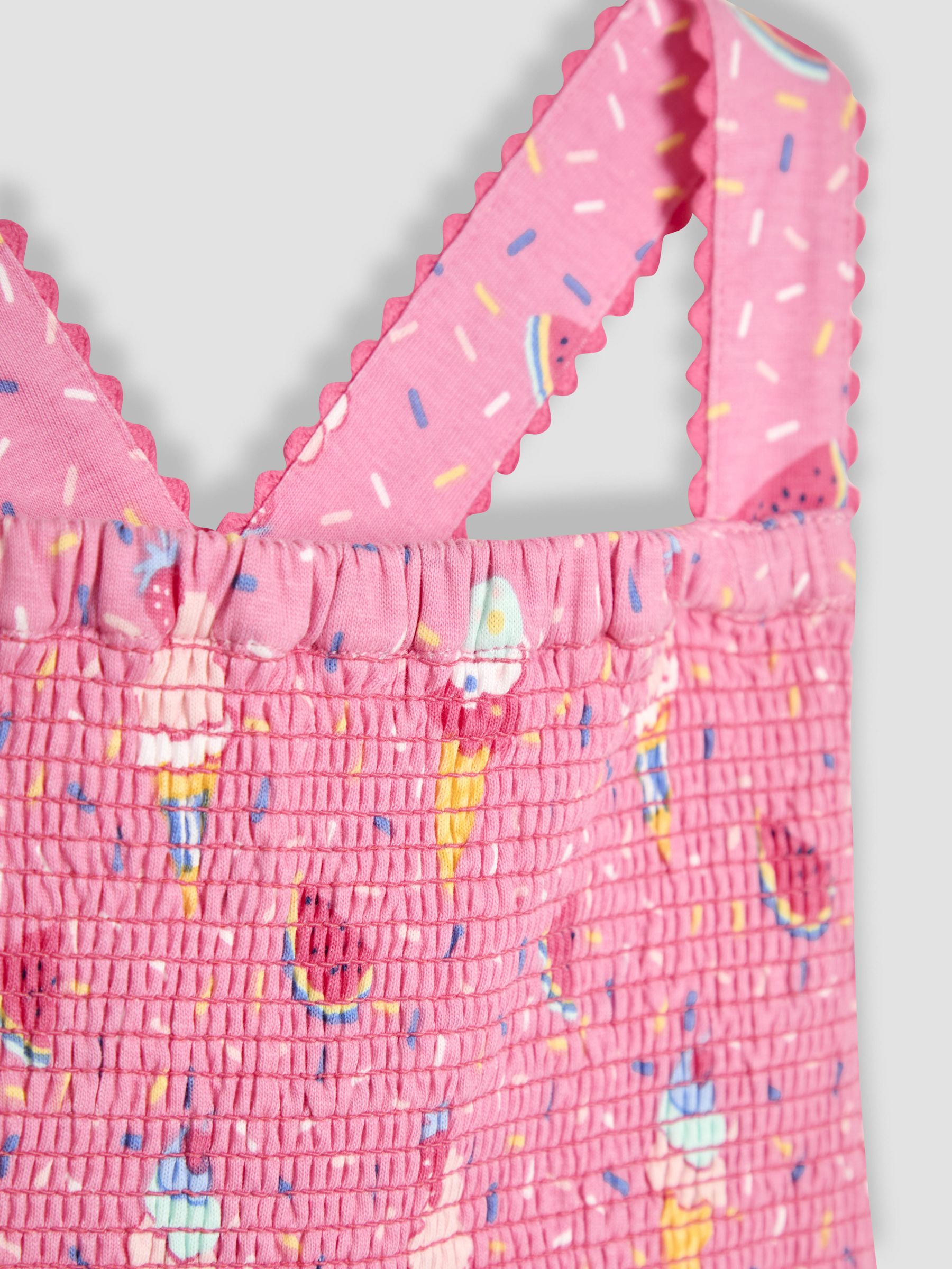 Pink Ice Cream Cross Back Smocked Dress - Image 2 of 3