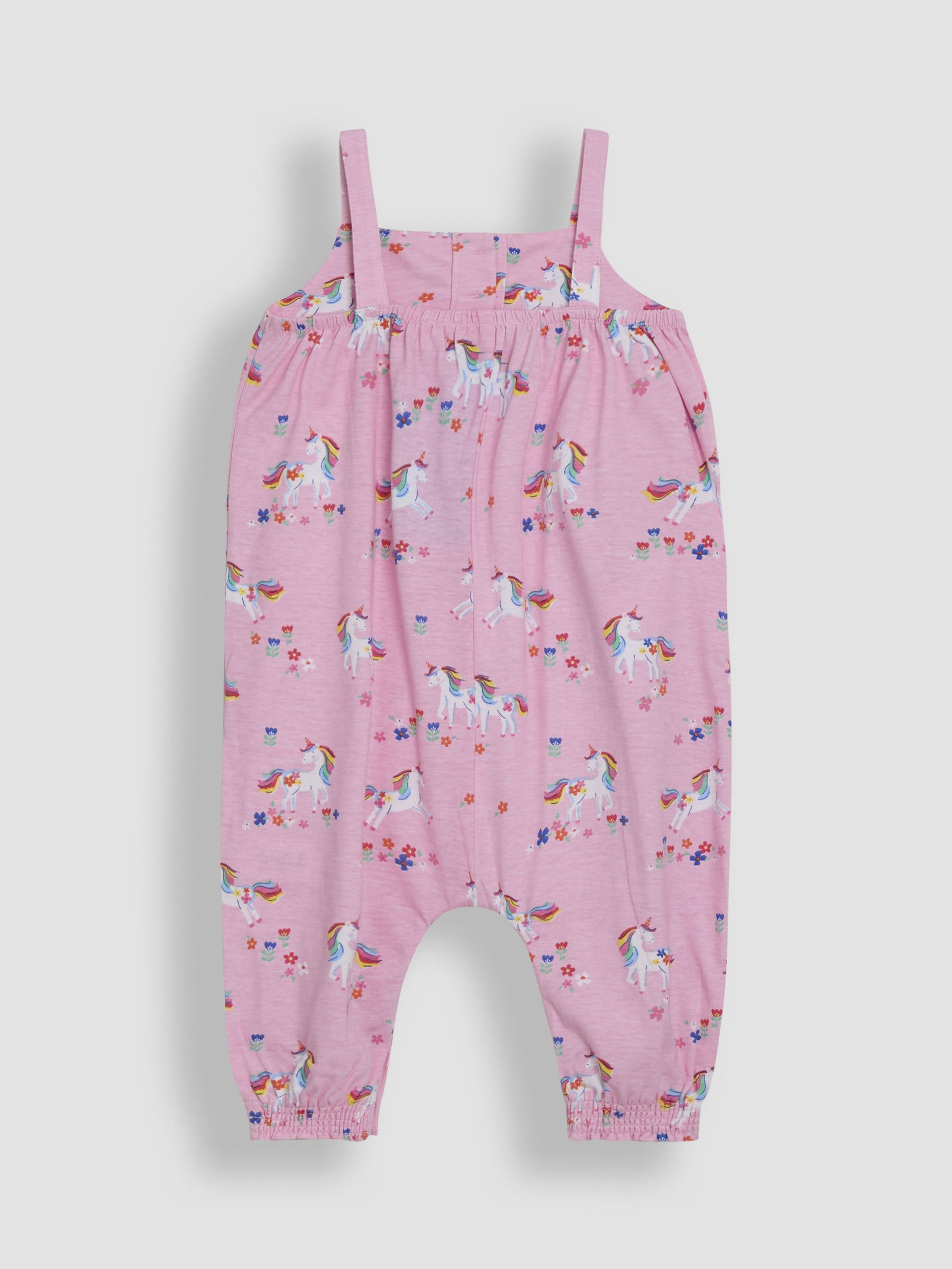 Pink Unicorn Button Front Jumpsuit - Image 3 of 3
