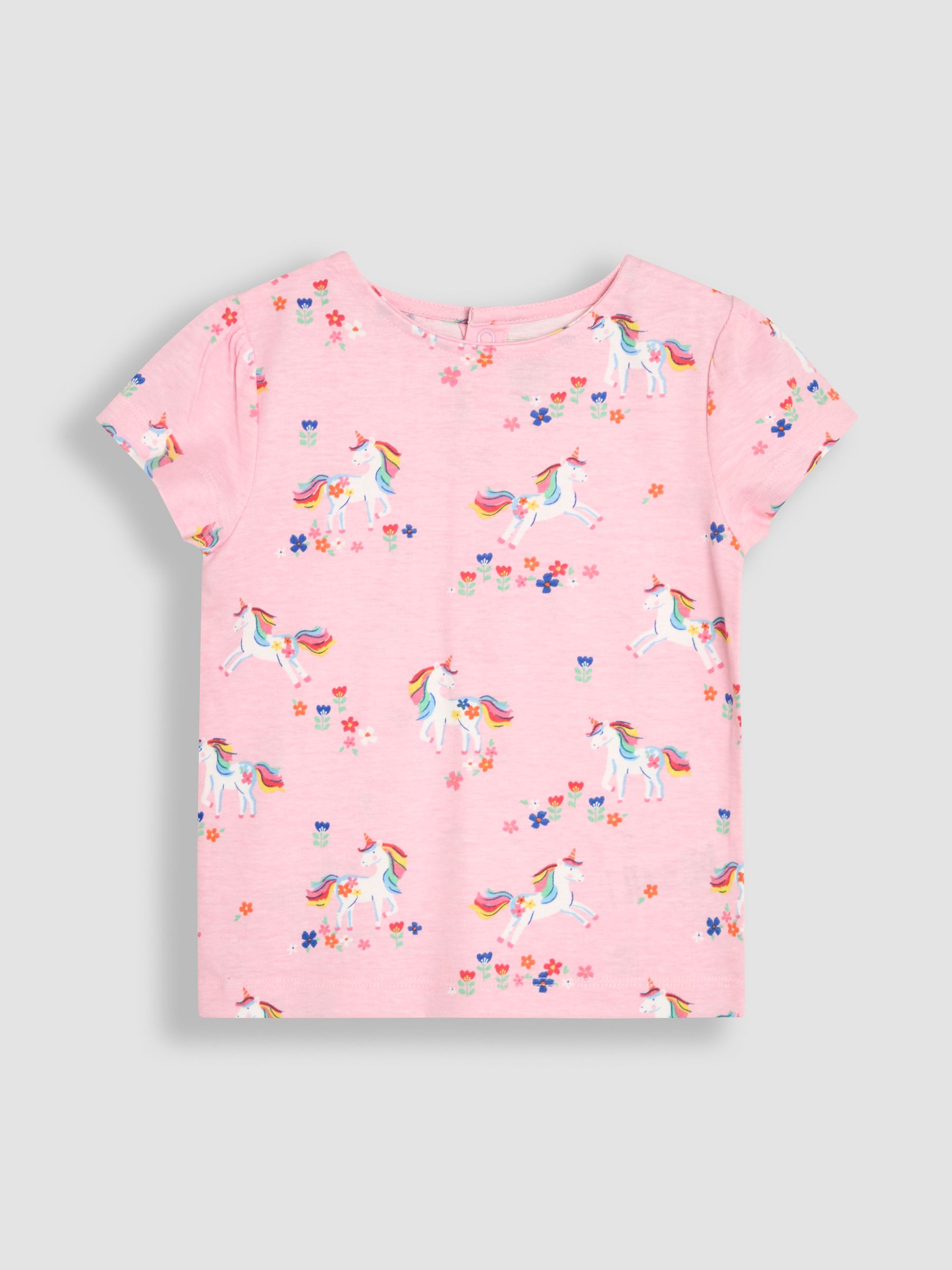 Fuchsia Pink Unicorn Applique Printed T-Shirts 2 Pack - Image 4 of 7
