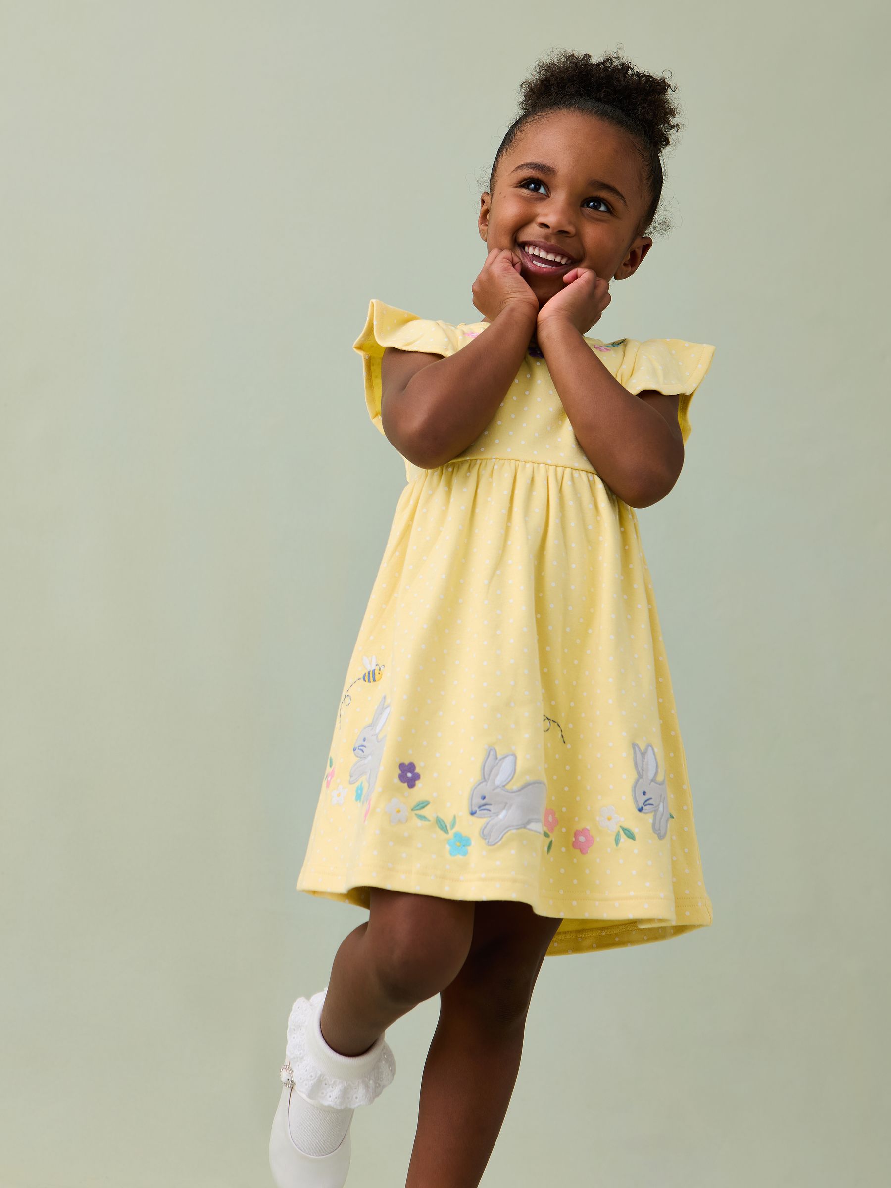 Yellow Bunny Appliqué Summer Dress - Image 5 of 8