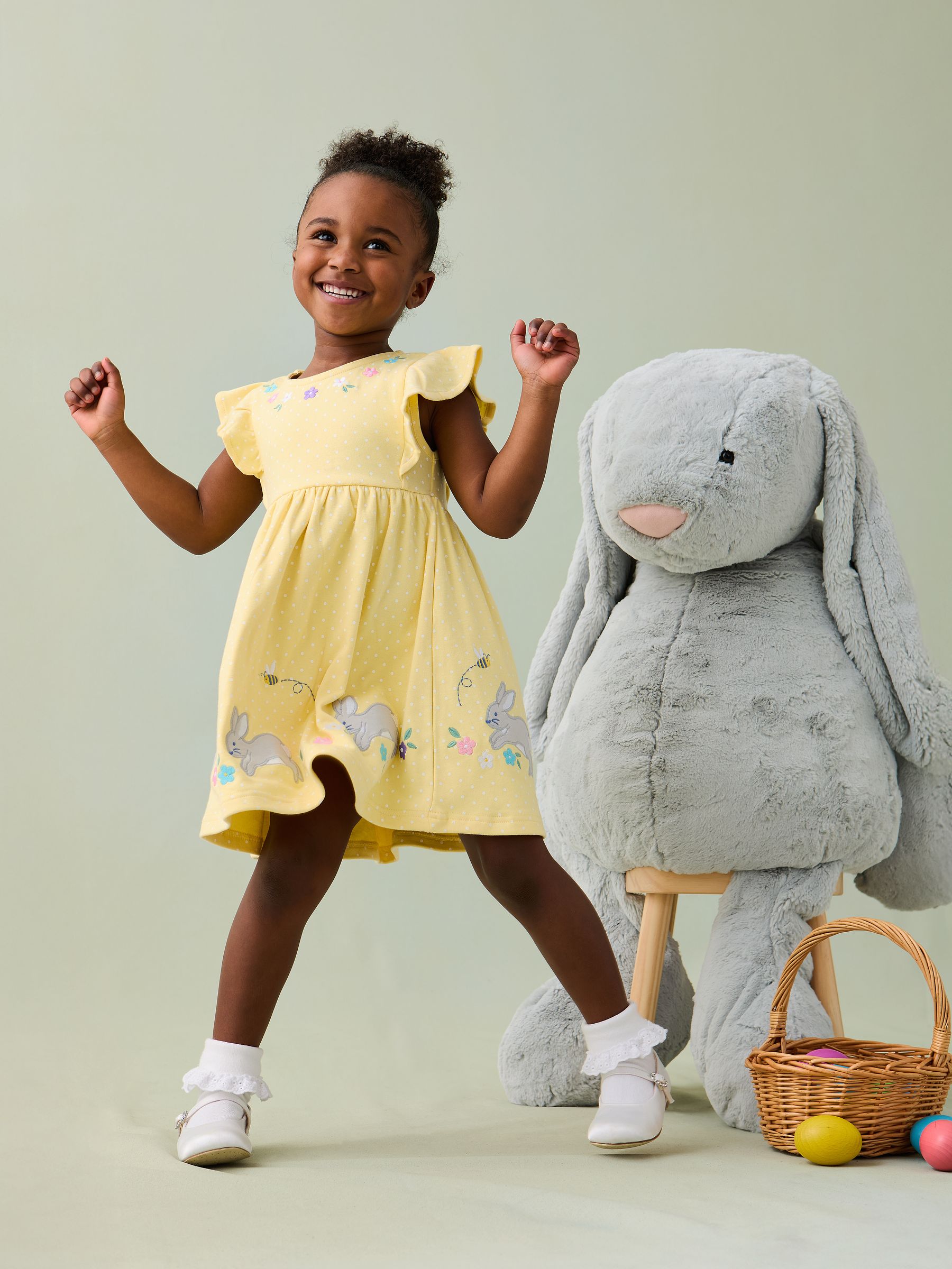 Yellow Bunny Appliqué Summer Dress - Image 8 of 8