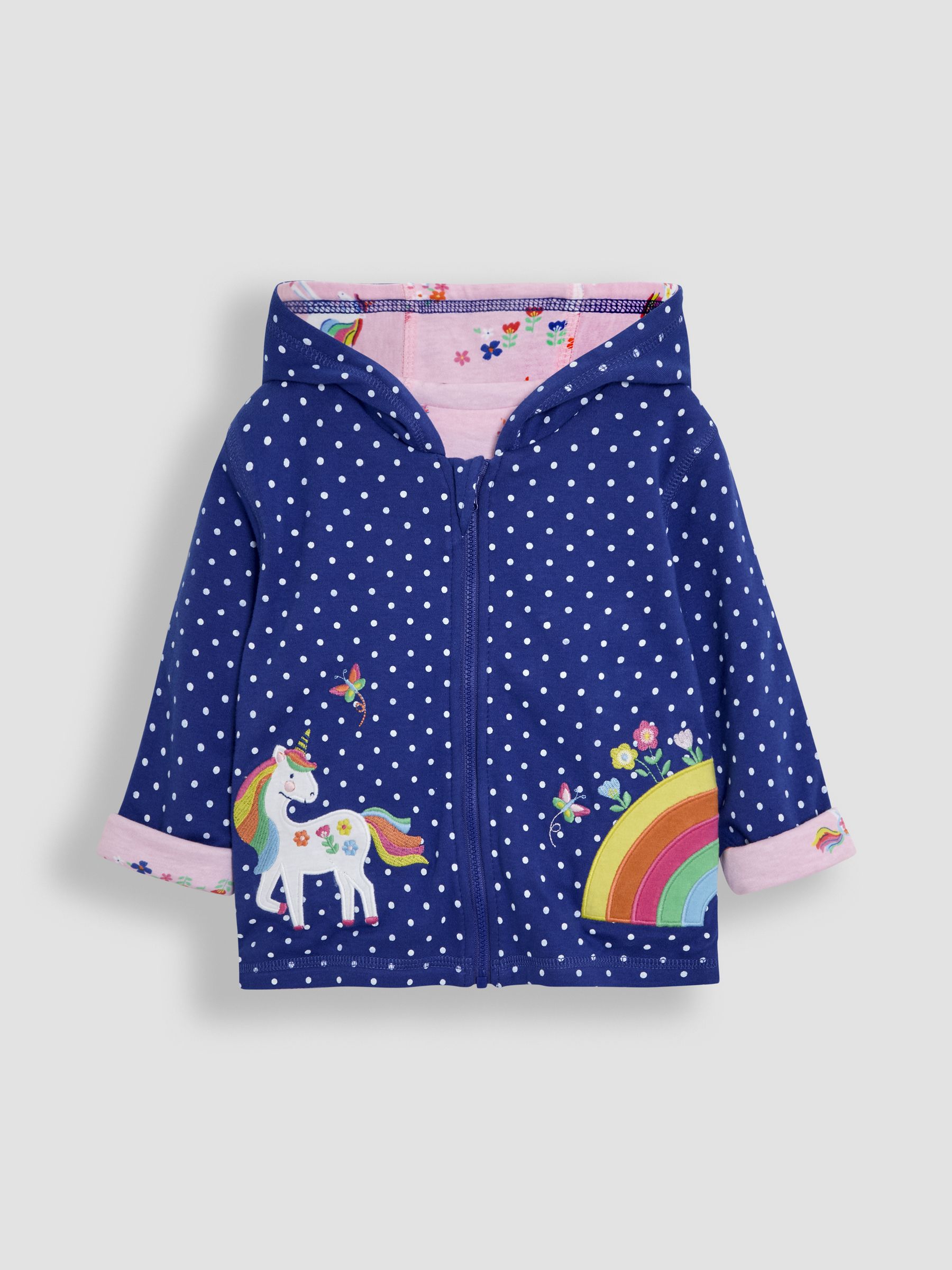 Blue Unicorn Appliqué Reversible Hoodie - Image 2 of 8